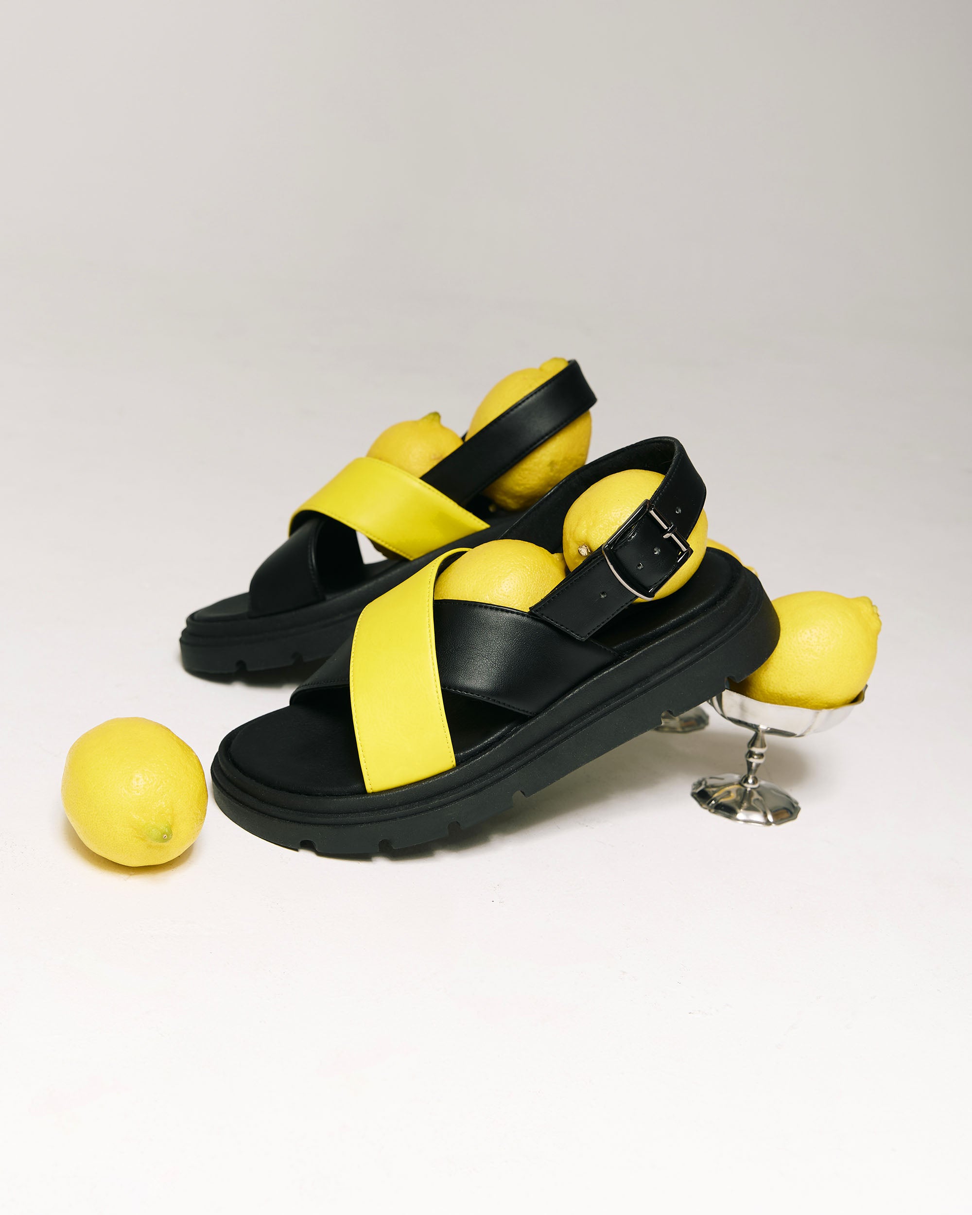 Glare Sandals Lemon damskie sandały na grubej podeszwie