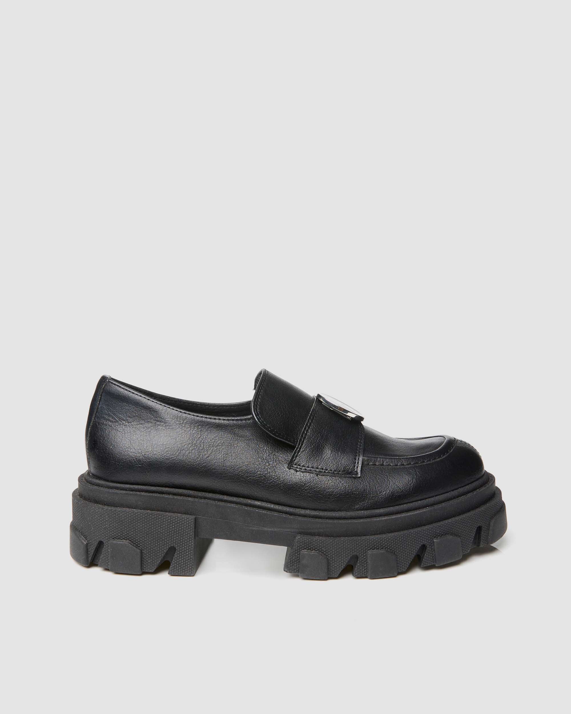 Blocky Loafers mokasyny damskie na platformie