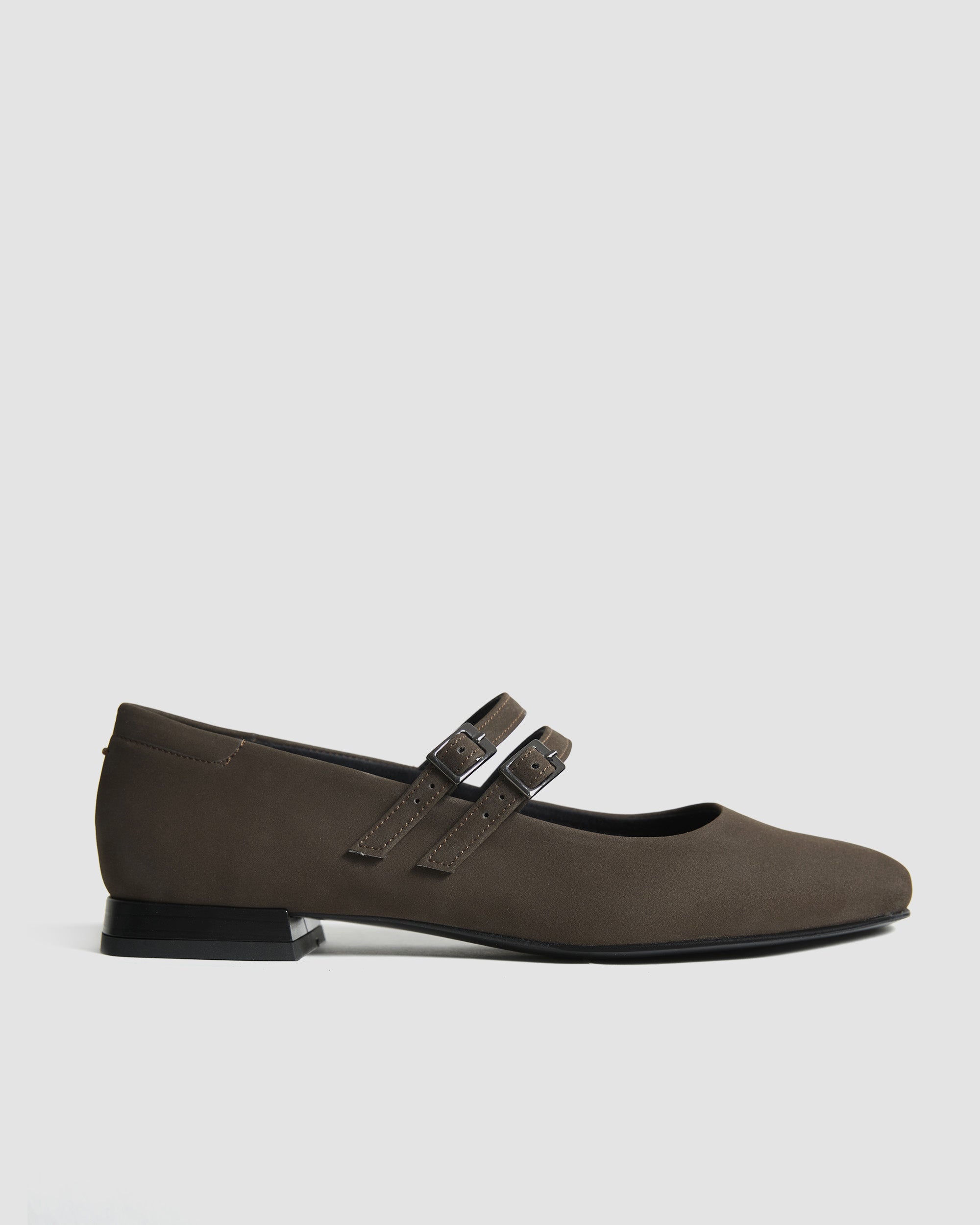 Chocolate Mary Jane Pumps brązowe baleriny