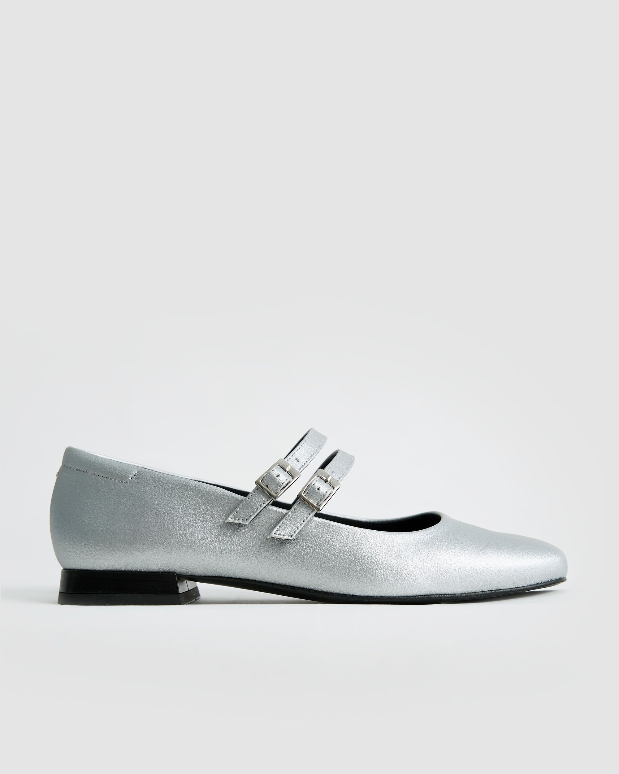 Sugar Mary Jane Pumps metaliczne baleriny