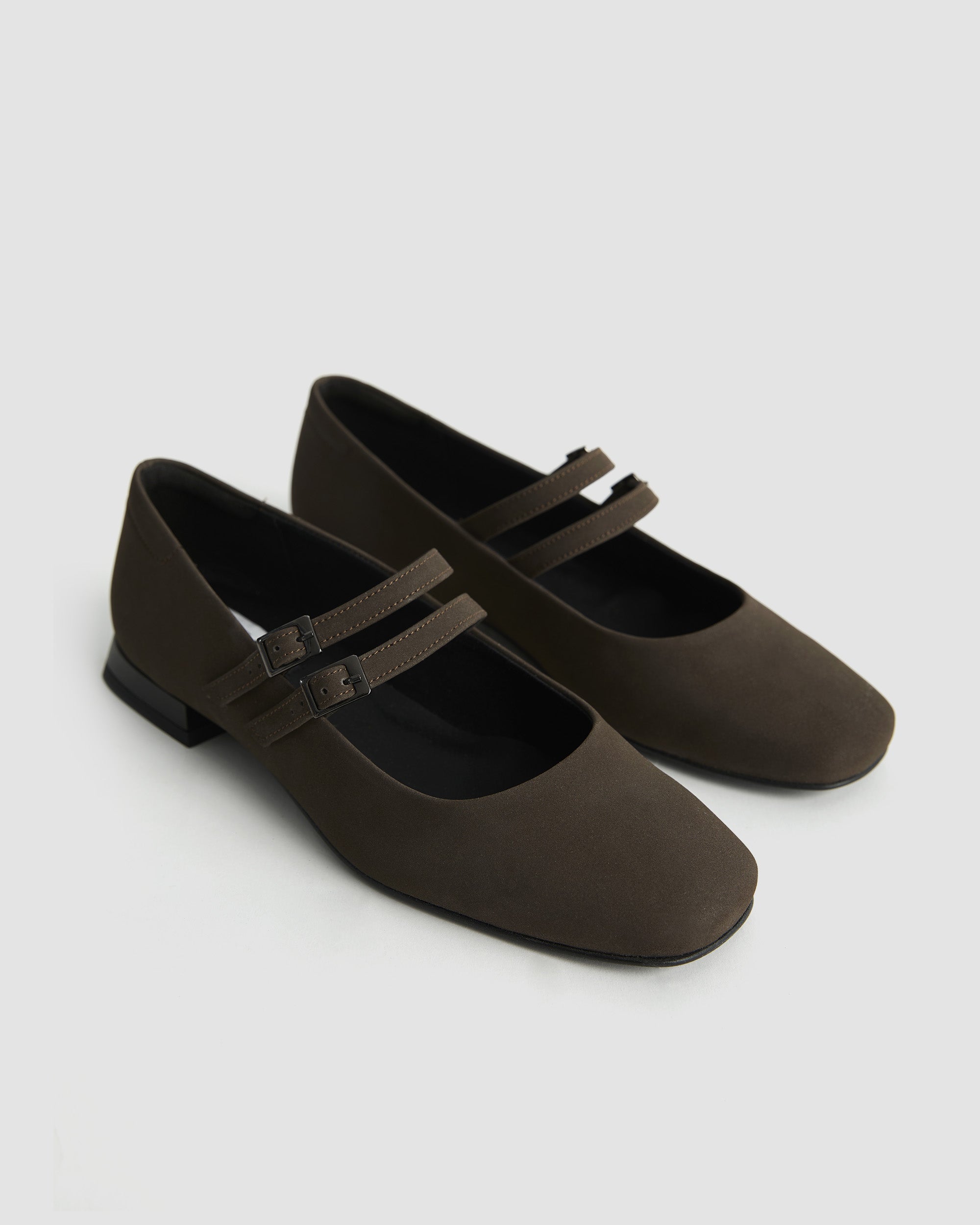 Chocolate Mary Jane Pumps brązowe baleriny