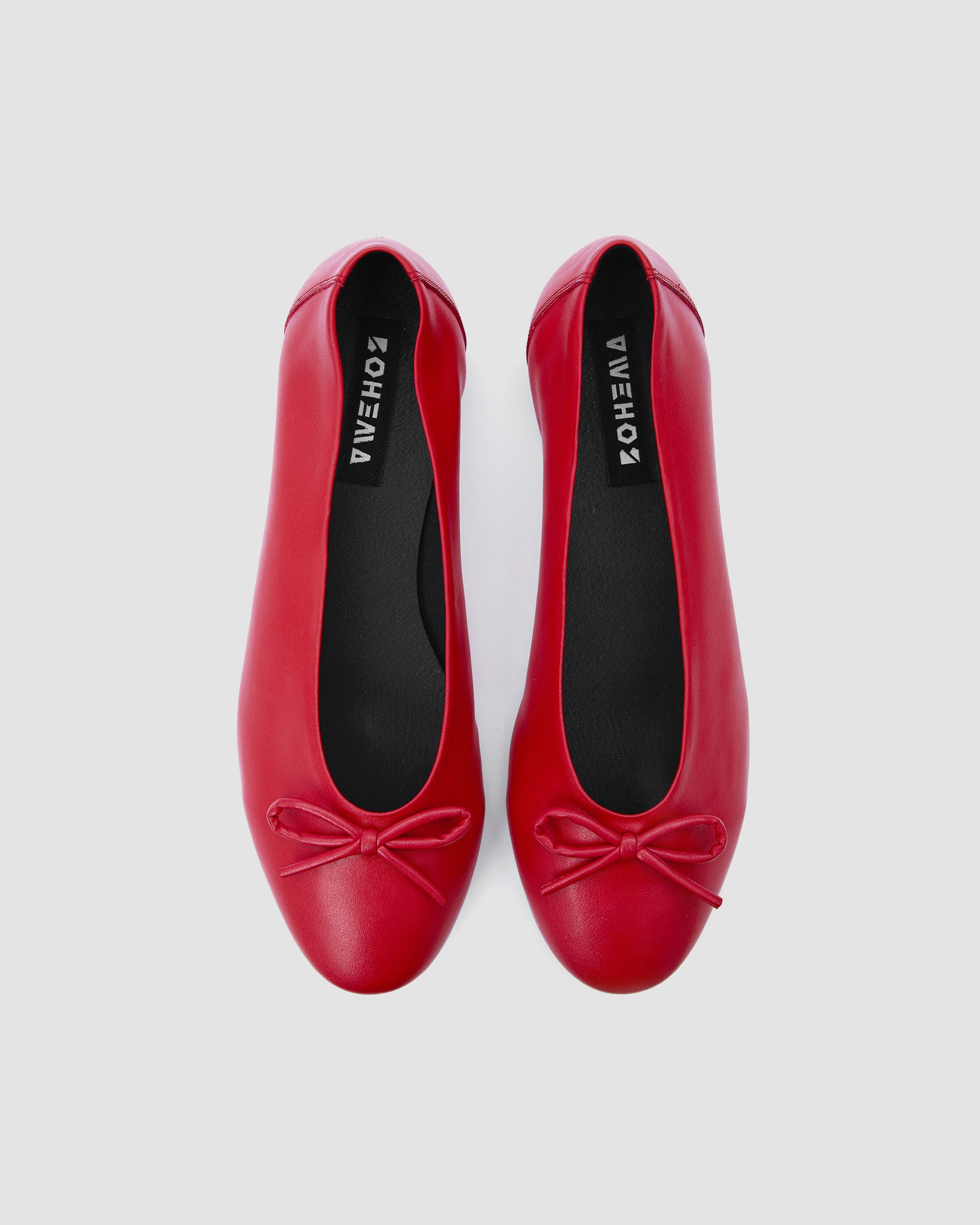 Mossy Pumps Red czerwone baleriny z kokardką