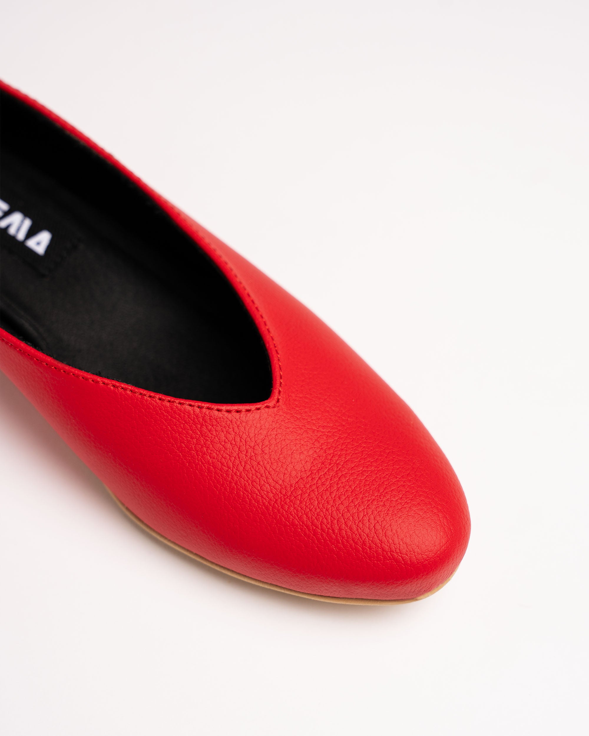 Bohema Pumps Red czerwone baleriny ze skóry z winogron