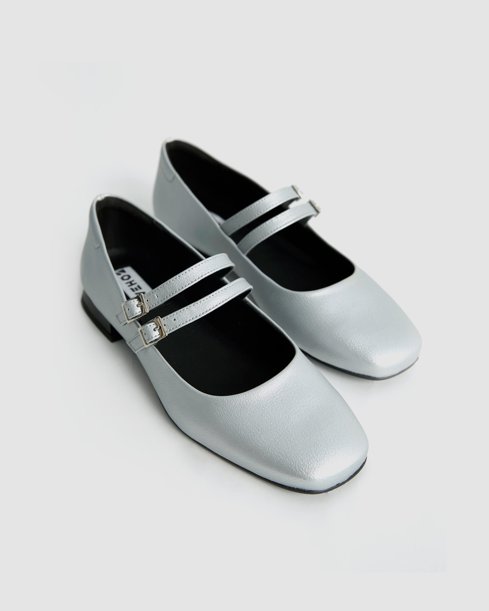 Sugar Mary Jane Pumps metaliczne baleriny