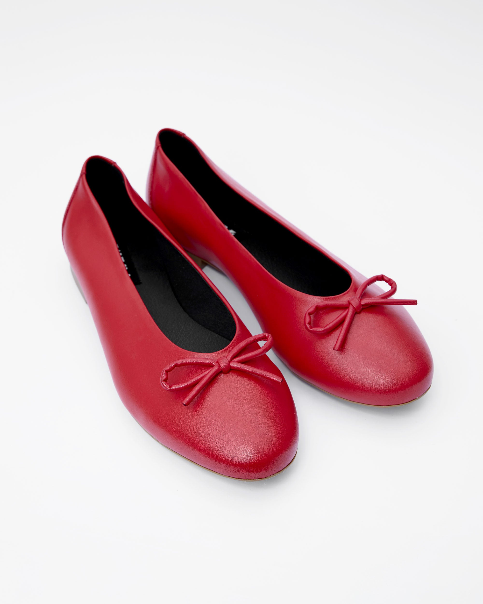 Mossy Pumps Red czerwone baleriny z kokardką