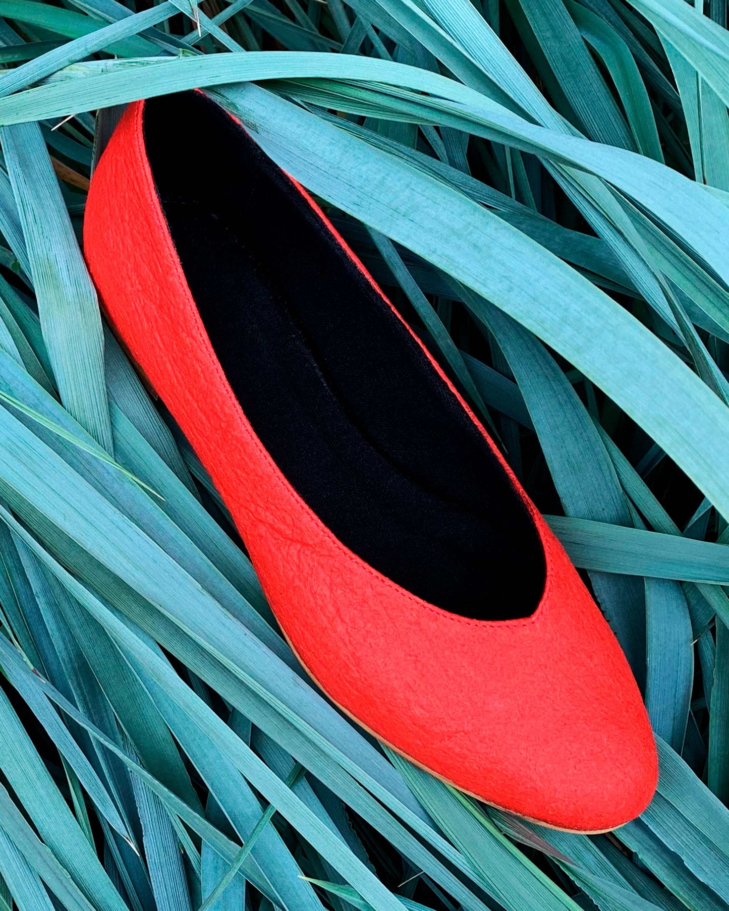 Pumps Paprika Pina baleriny ze skóry z ananasa - sample sale