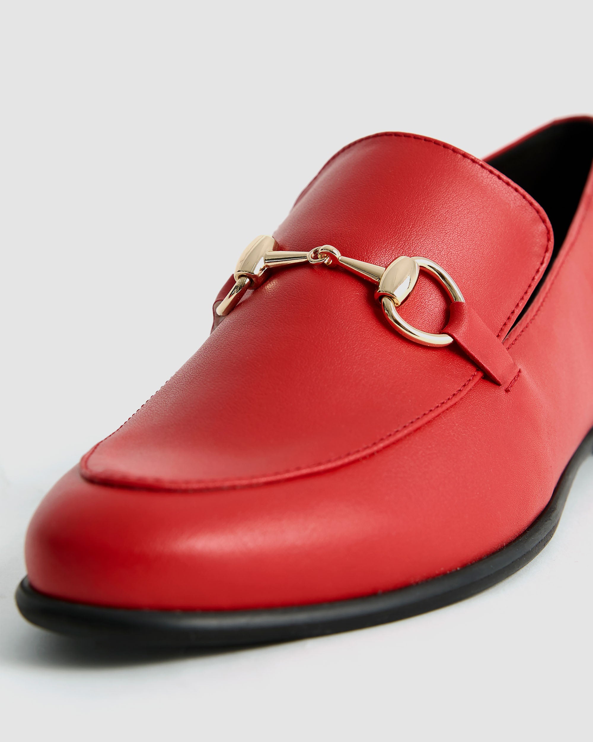 Shiv Loafers czerwone mokasyny damskie