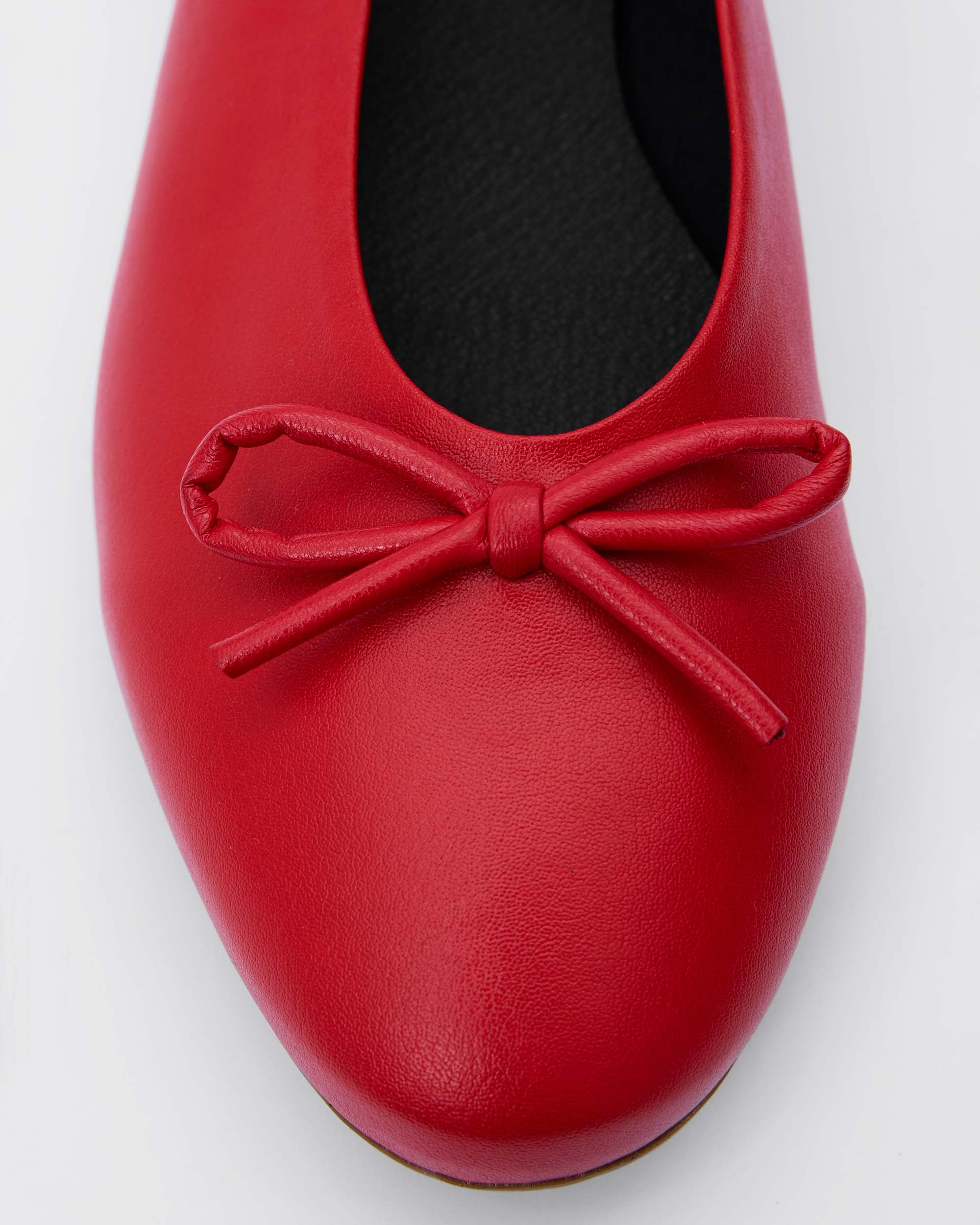 Mossy Pumps Red czerwone baleriny z kokardką