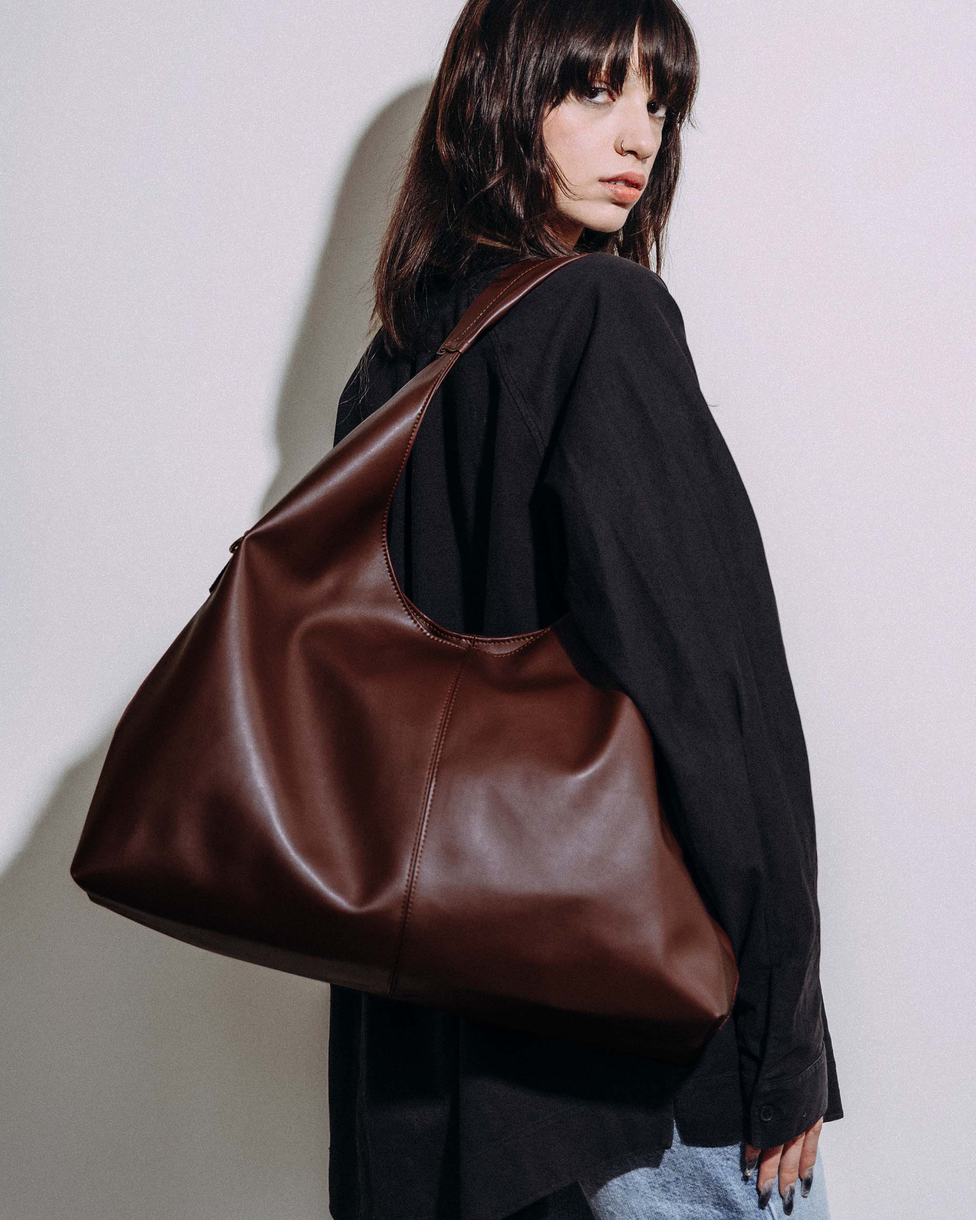 Slouchy Shopper Bag Chocolate