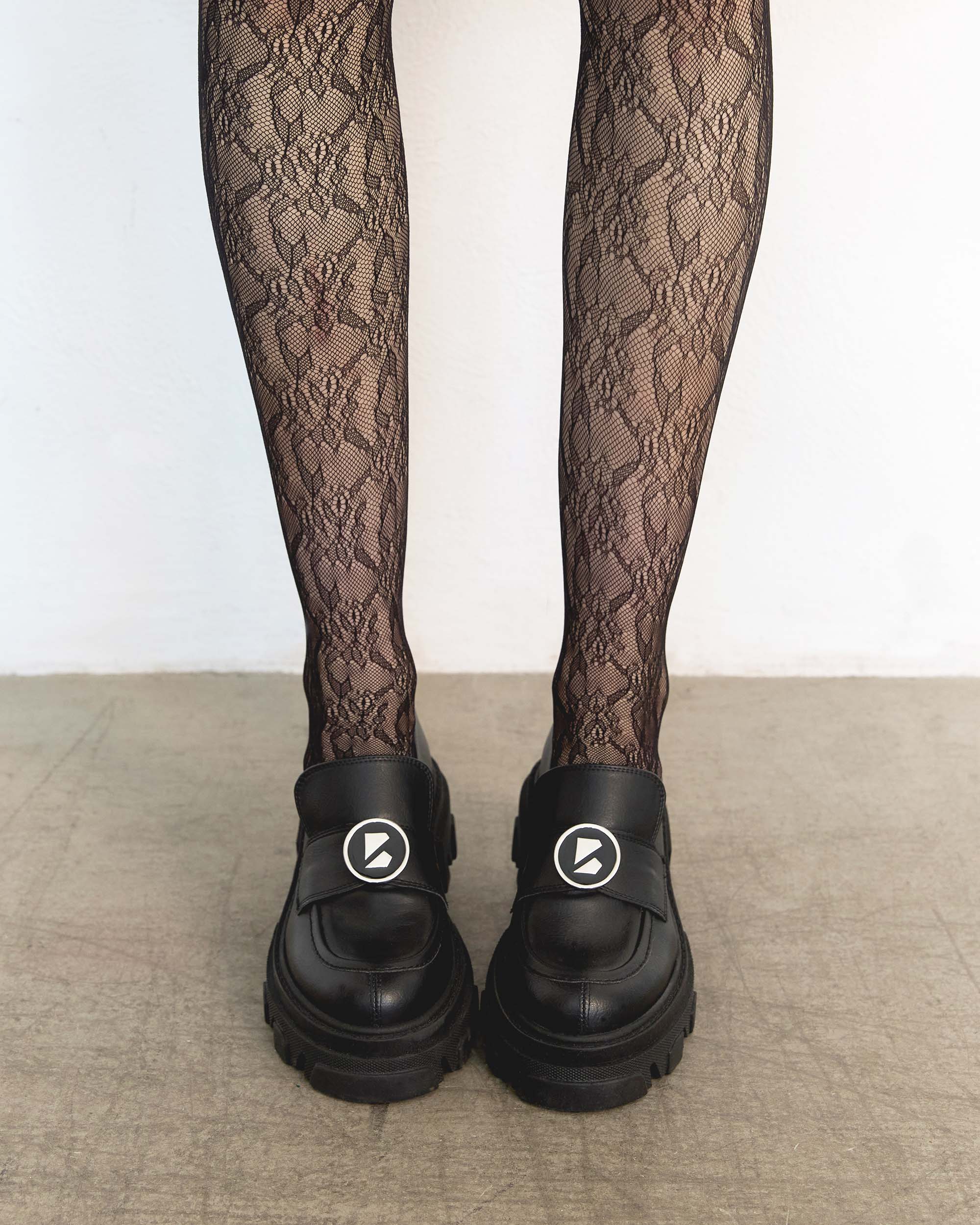 Blocky Loafers mokasyny damskie na platformie