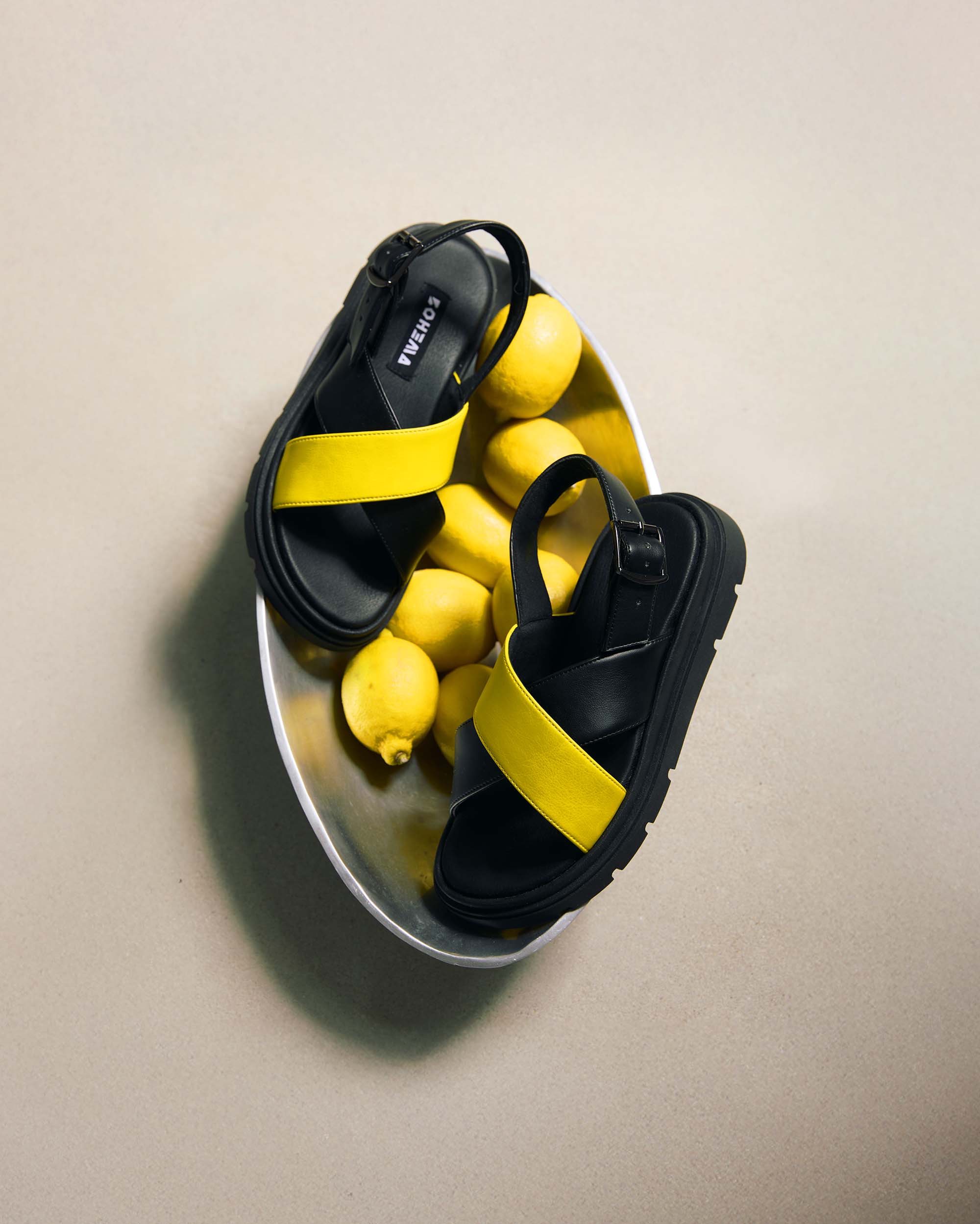 Glare Sandals Lemon damskie sandały na grubej podeszwie