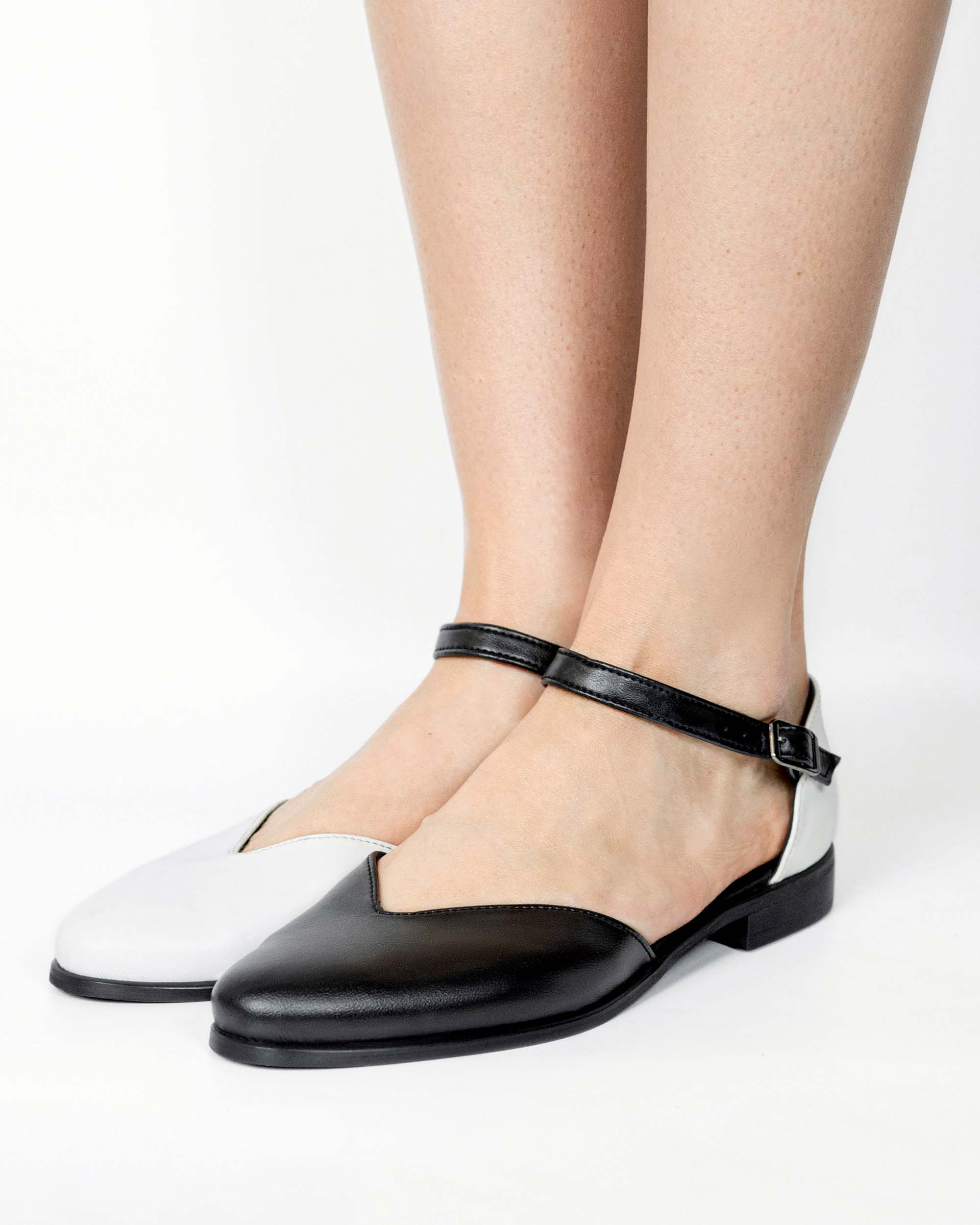 Alexa Pumps baleriny ze skóry z kaktusa