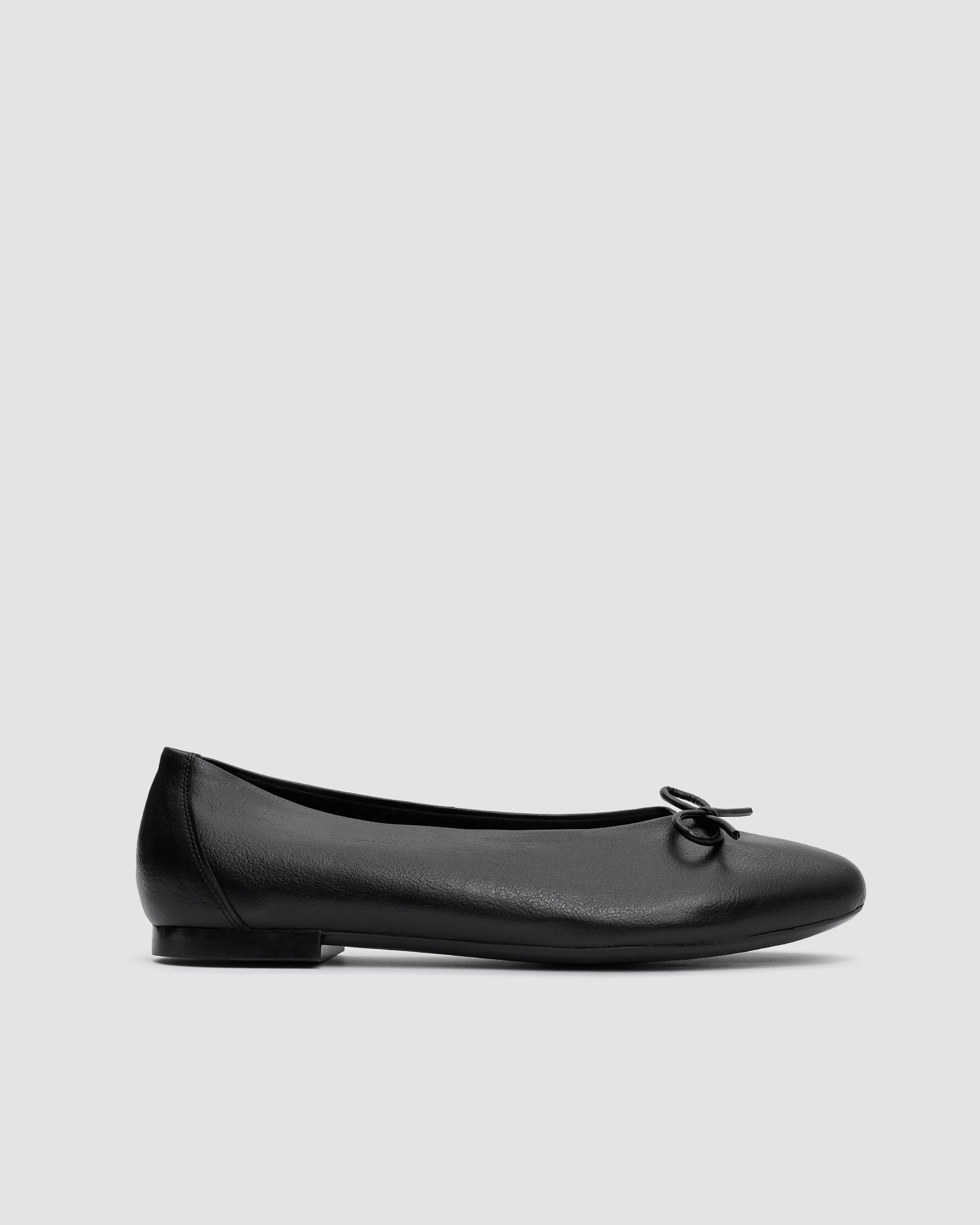 Mossy Pumps Black czarne baleriny z kokardką