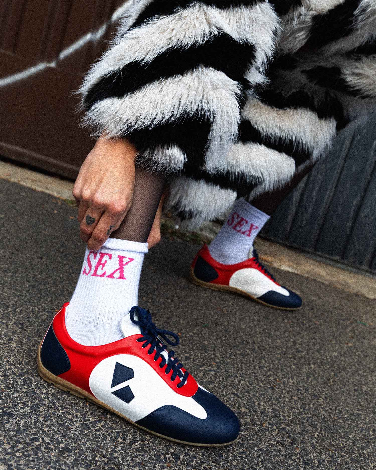 Racer Sneakers Red Blue White