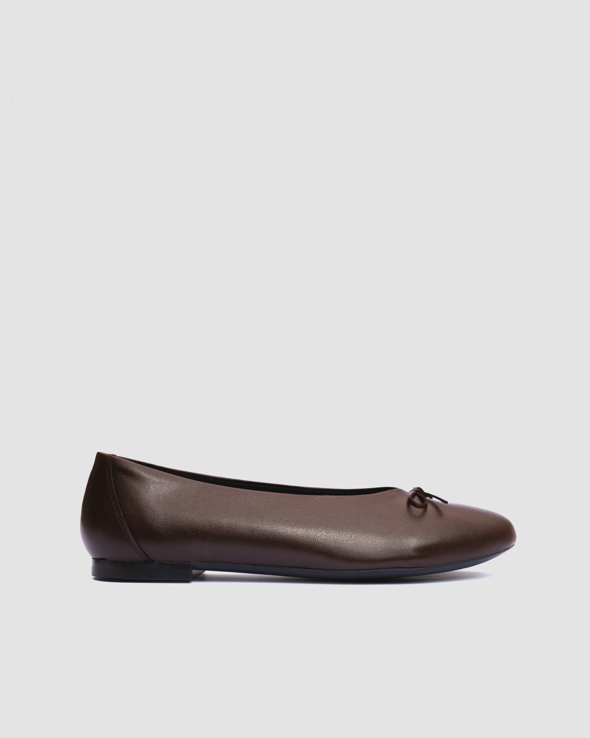 Mossy Pumps Chocolate brązowe baleriny z kokardką
