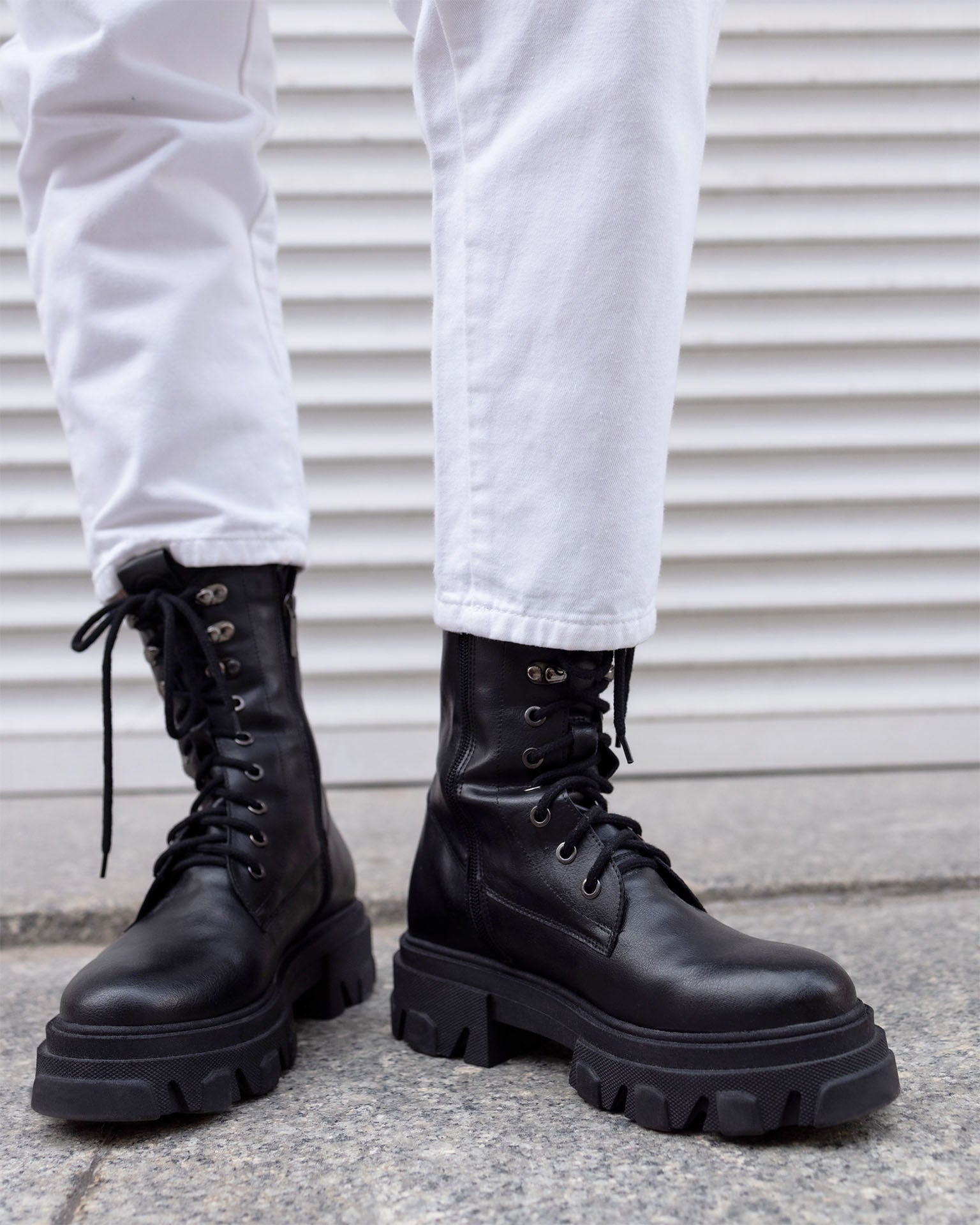 Combat Boots długie botki damskie w stylu “worker boots”
