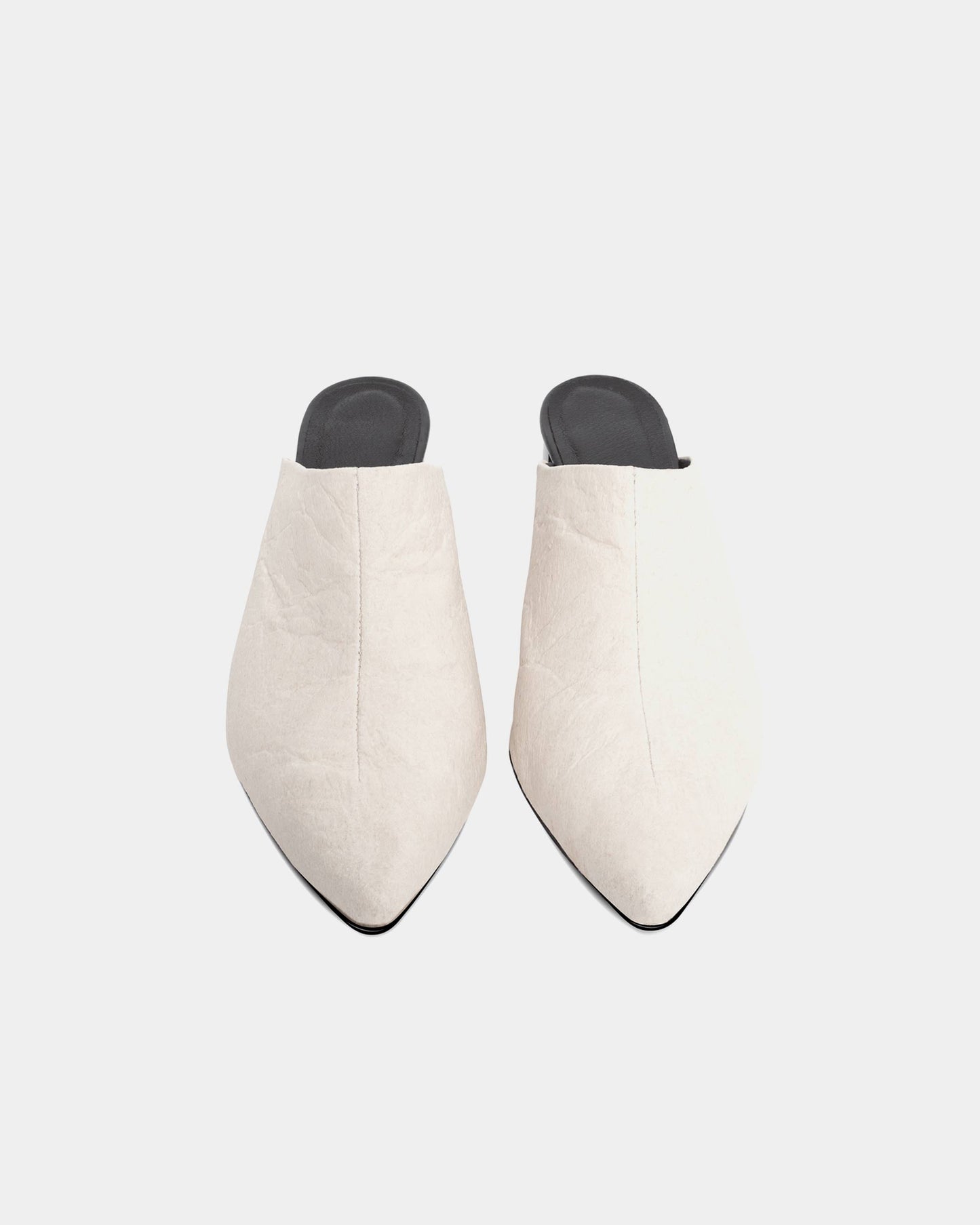 Mule Creamy Pina klapki ze skóry z ananasa - sample sale