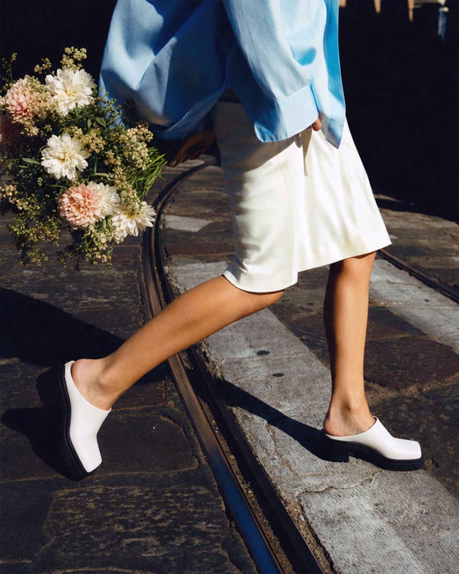 BOHEMA - Squared Mule Buty, ze skóry roślinnej, polska rodzinna marka