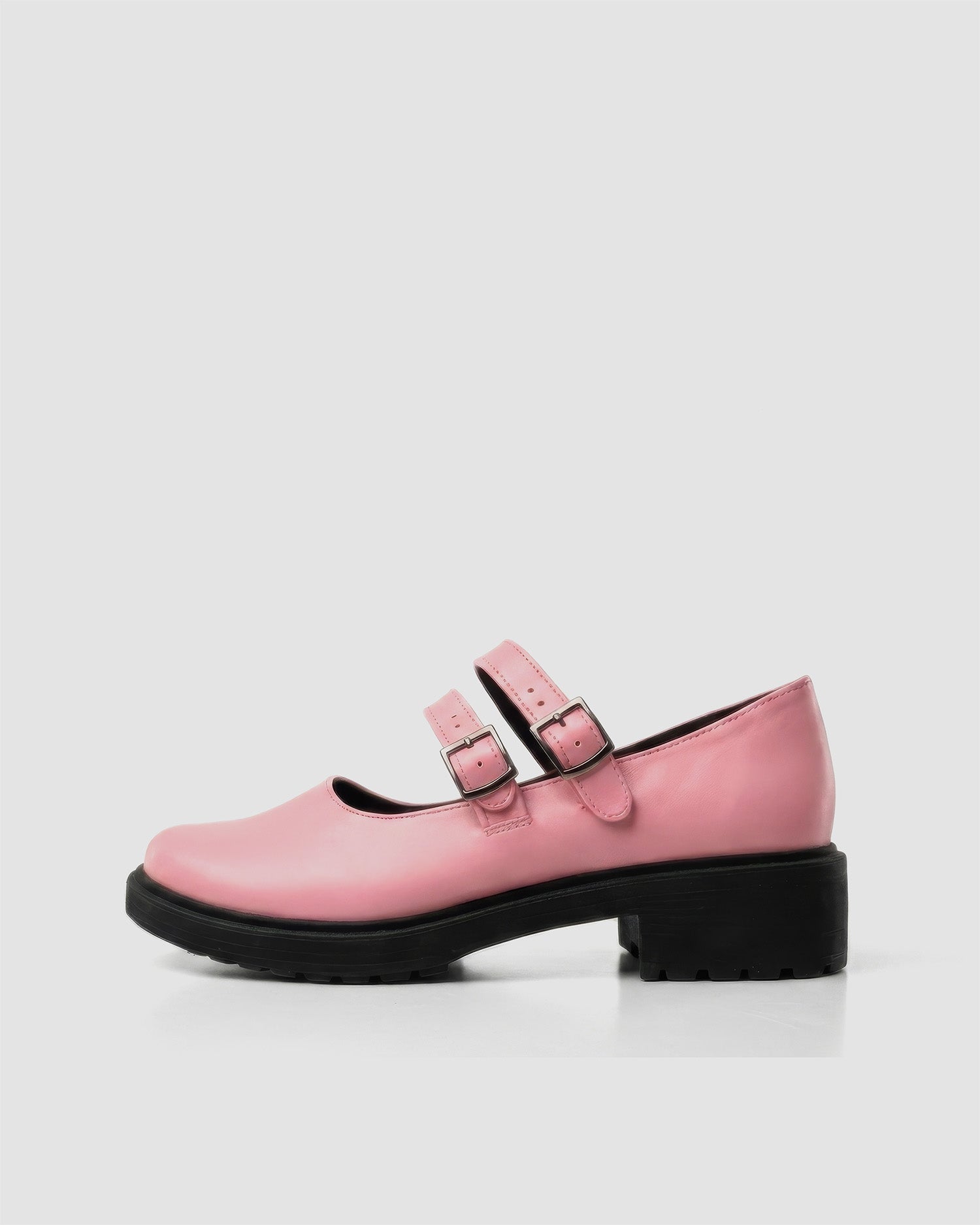 Twin Mary Jane Pink baleriny, skóra z winogron, widok boczny, buty wegańskie BOHEMA Kolbuszowa