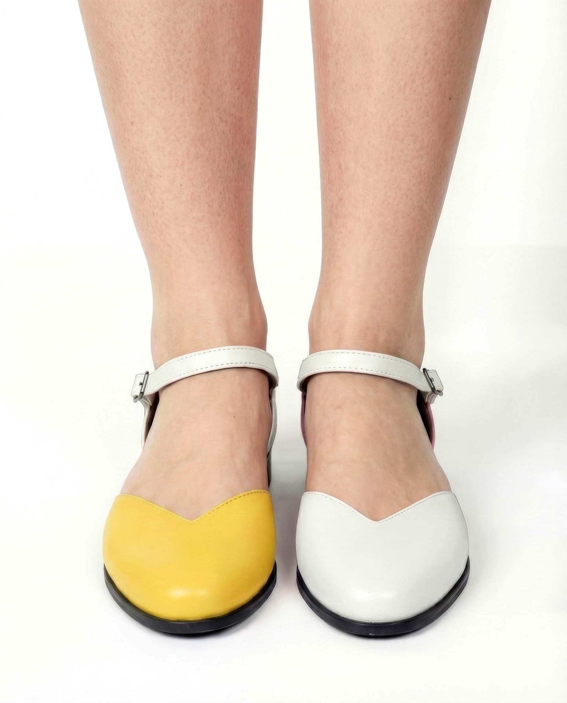 Alexa Pumps Żółte, ze skóry roślinnej, polska rodzinna marka - view 6