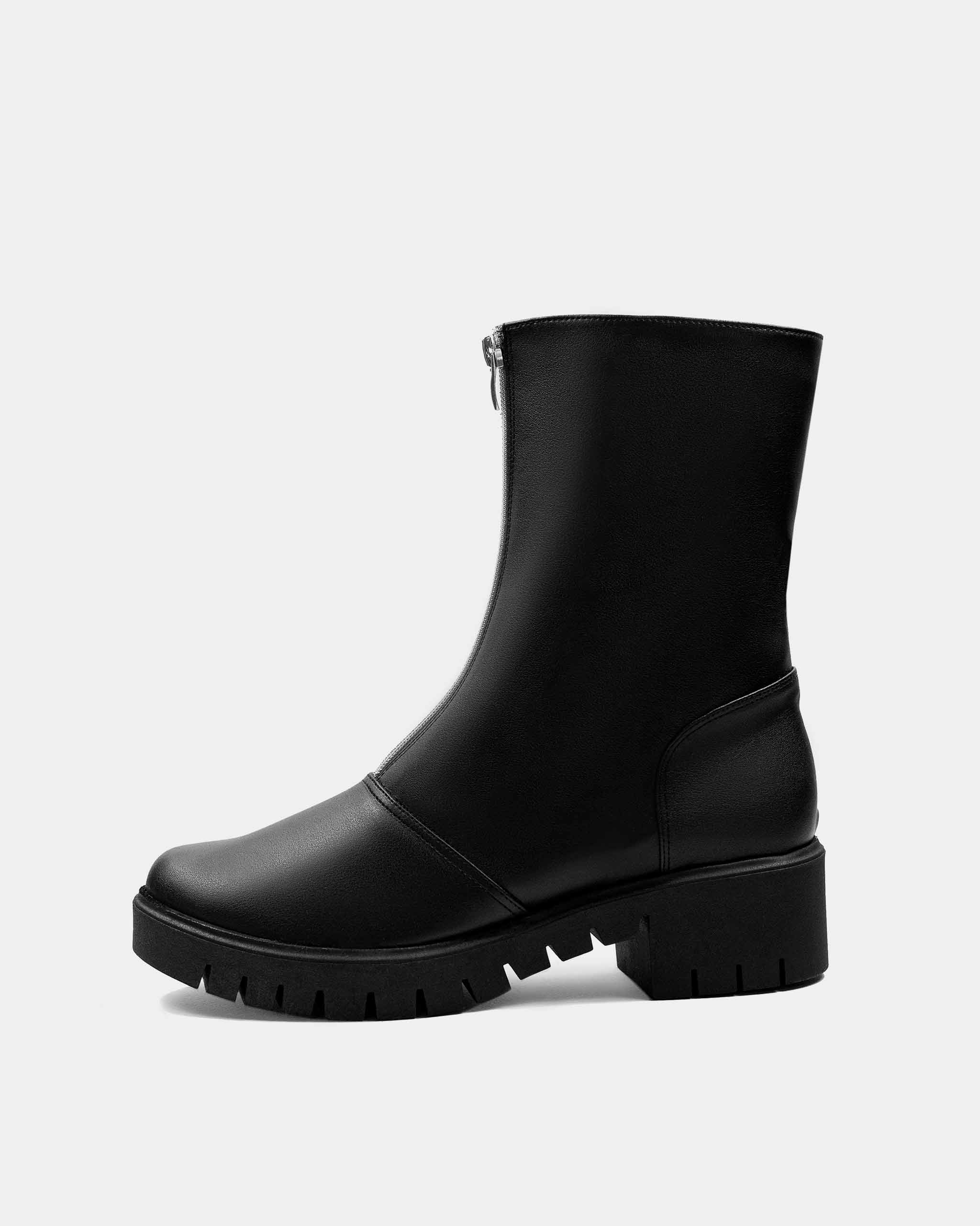 Cyber Boots Black botki z roślinnej skóry