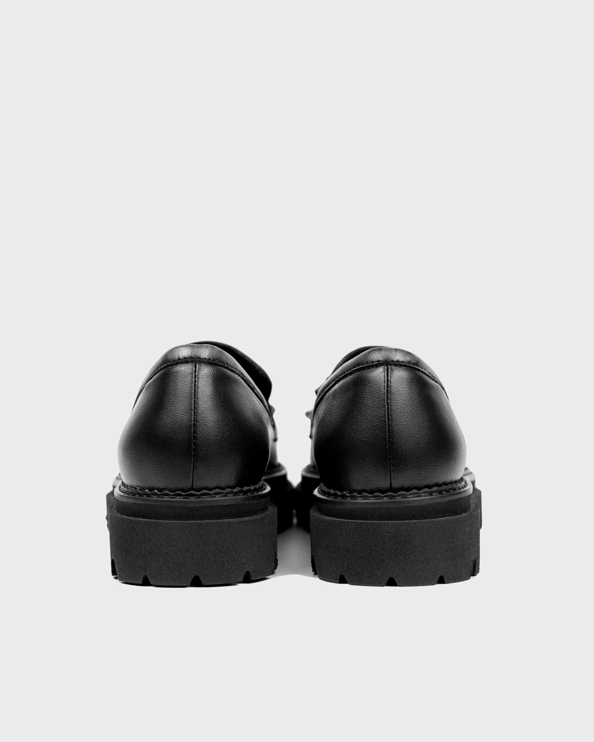Wegańskie loafersy damskie ze skóry z winogron Chunky Loafers Black