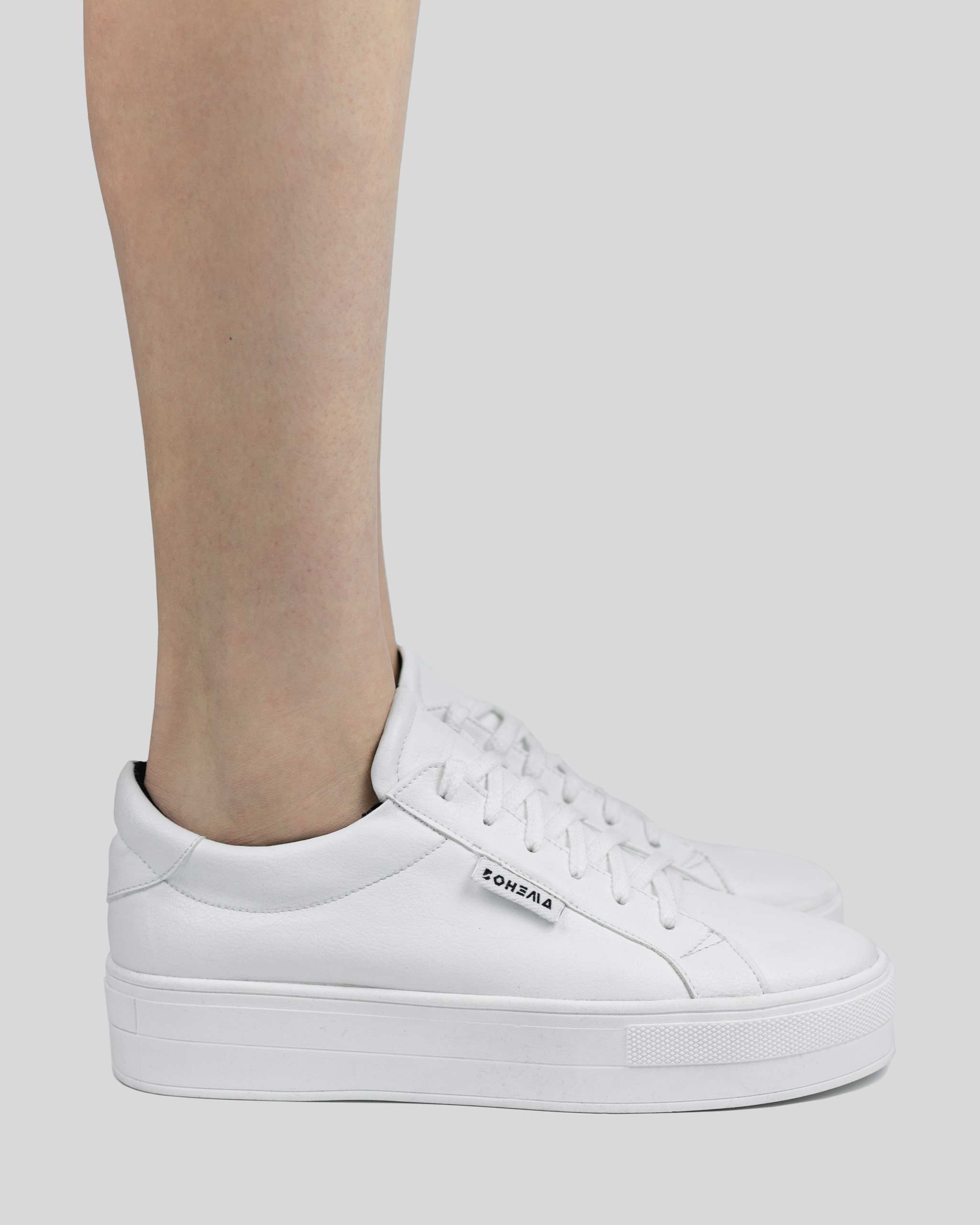 Bohema Sneakers Aware White sneakersy ze skóry z winogron - outlet