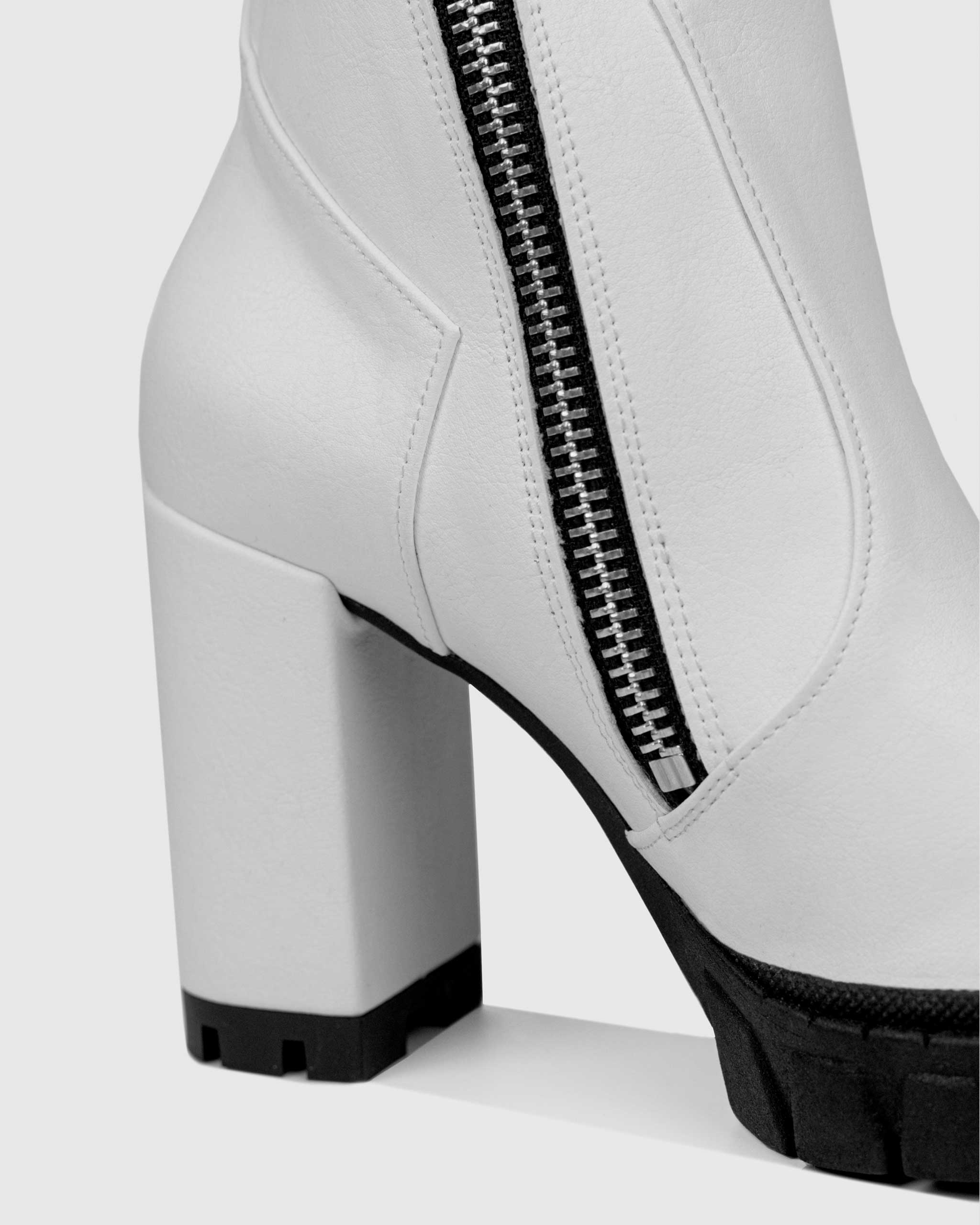 Ritual Boots White botki na obcasie