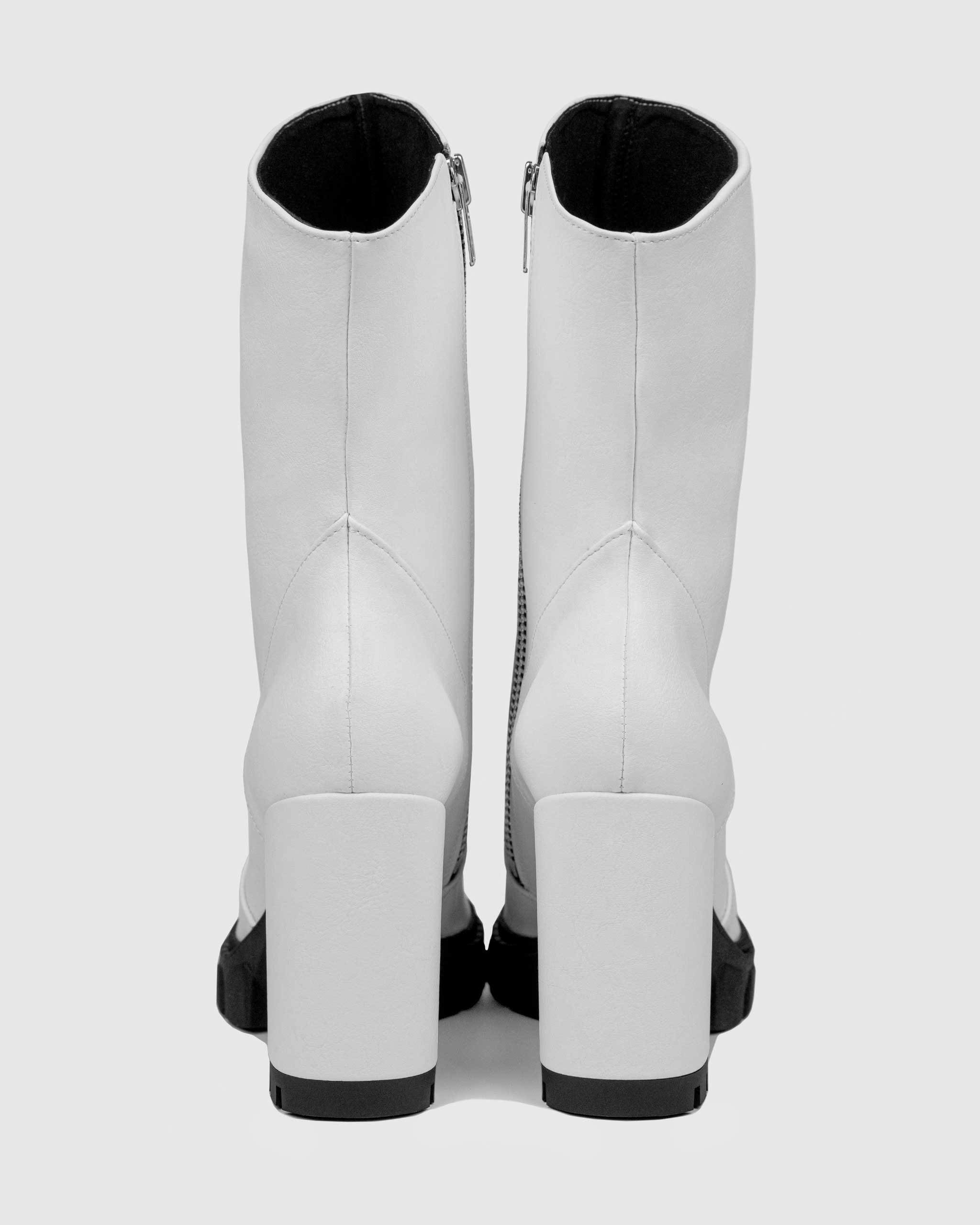 Ritual Boots White botki na obcasie