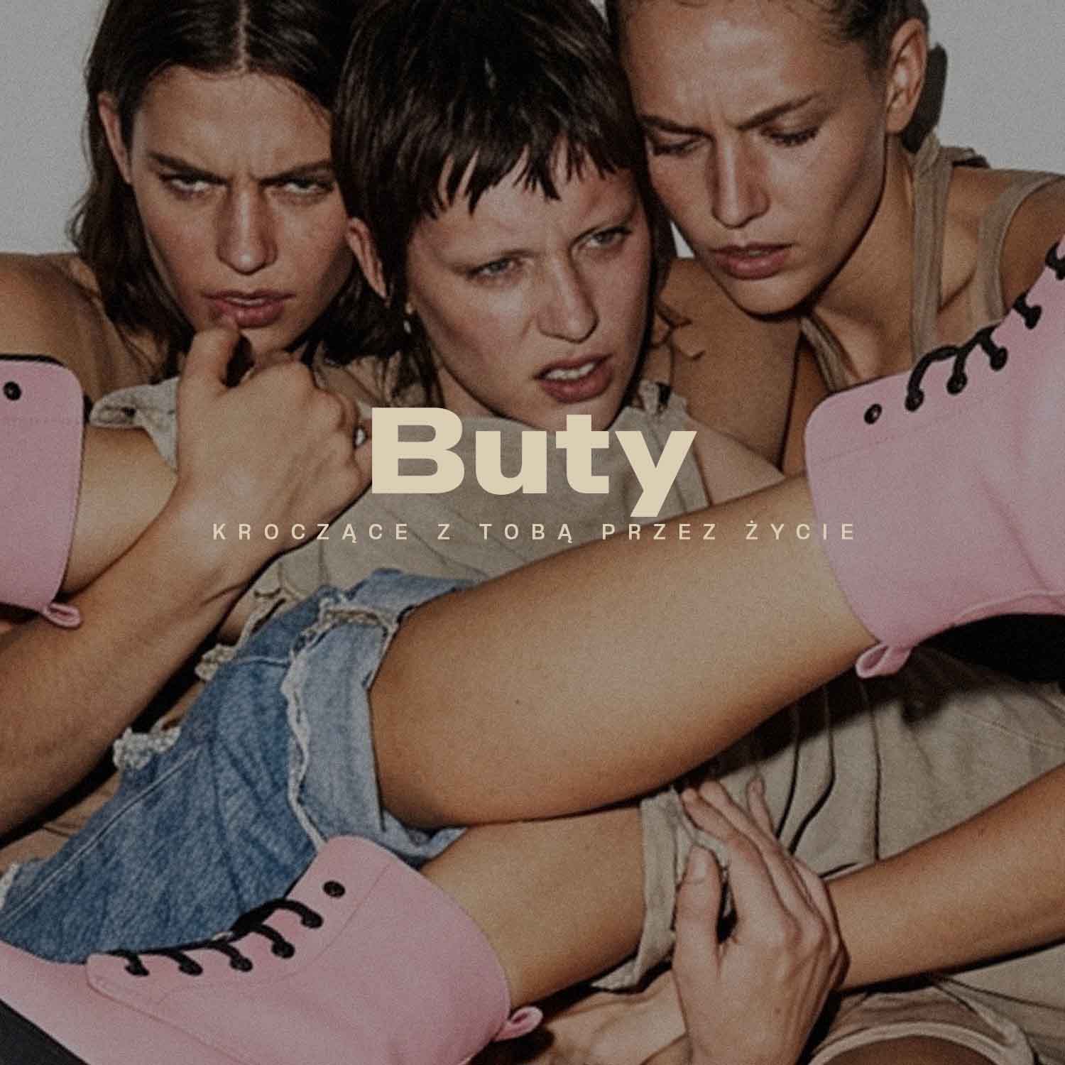 BOHEMA CIRCLE kobiety w różowych butach typu worker boots