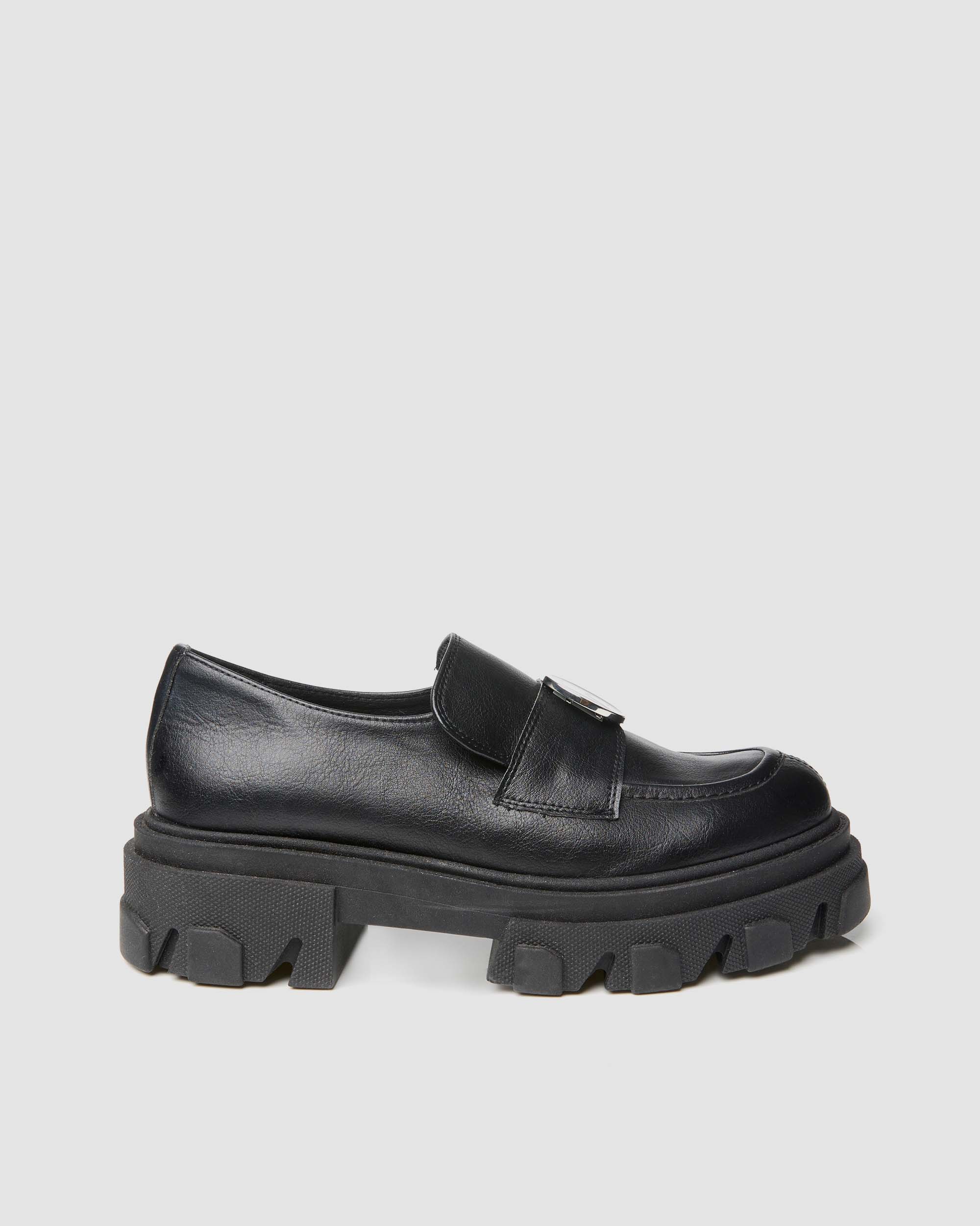 Blocky Loafers mokasyny damskie  na platformie