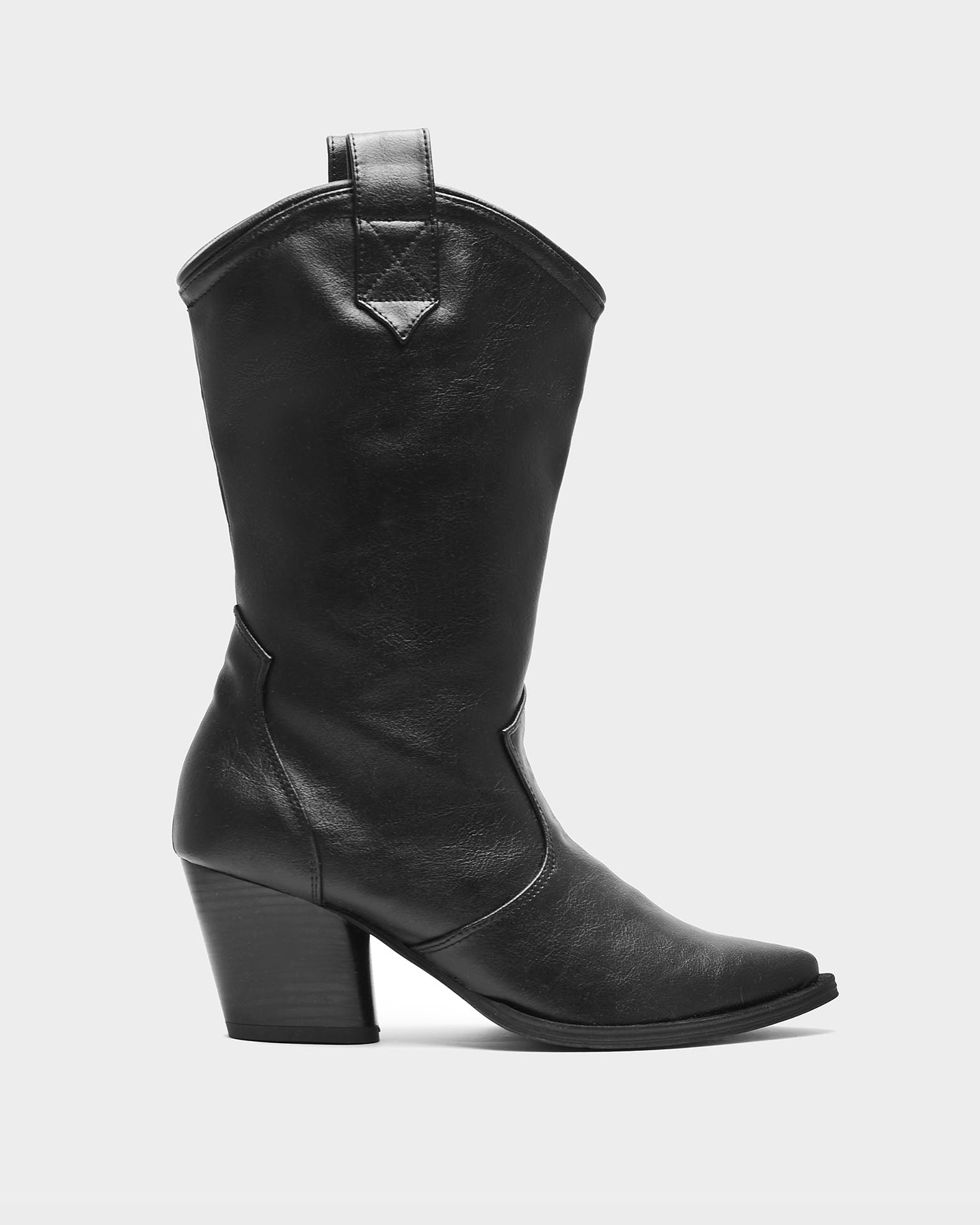 Wegańskie czarne kowbojki Sleeky Cowboy Boots
