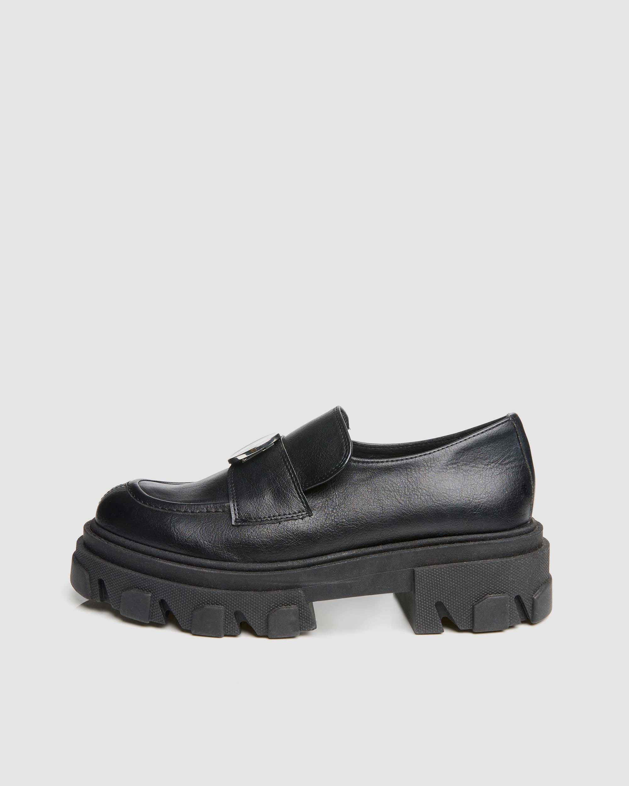 Blocky Loafers mokasyny damskie  na platformie