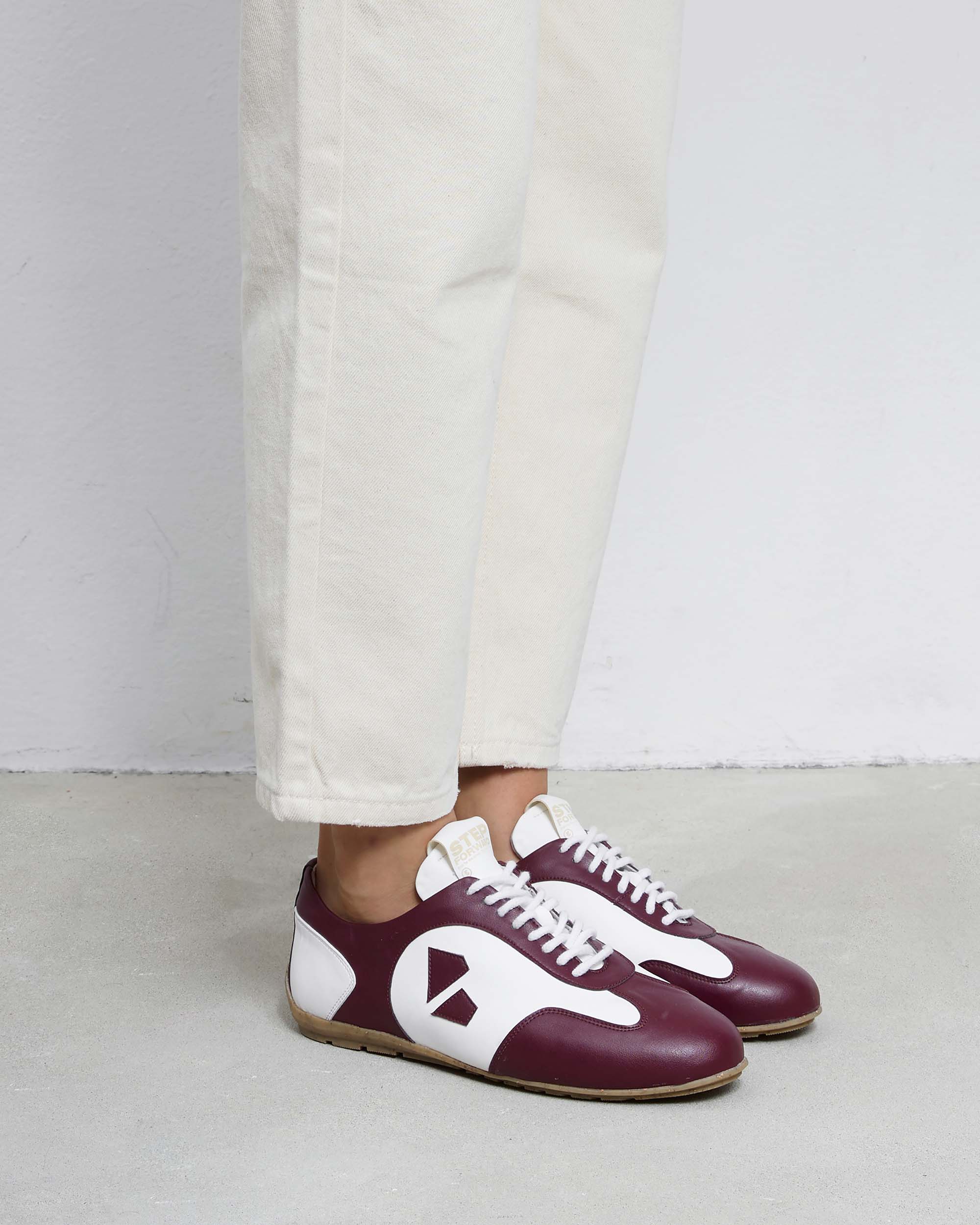 Racer Sneakers Burgund White