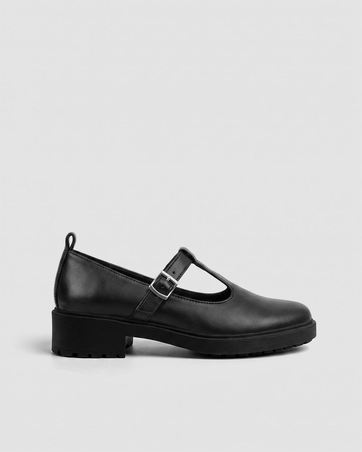 Czarne buty Mary Jane damskie ze skóry roślinnej, Curtsy, BOHEMA Clothing