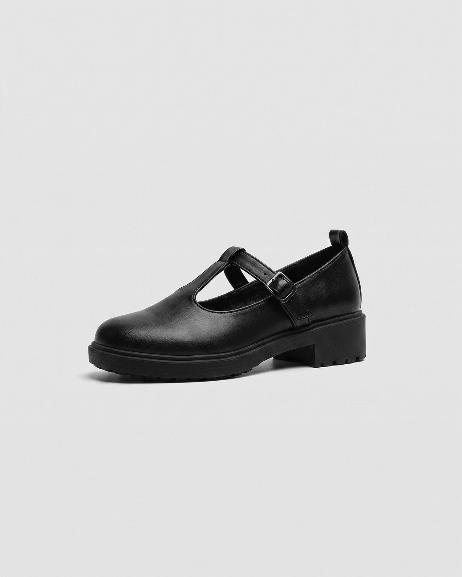 Curtsy Mary Jane BOHEMA czarne buty ze skóry roślinnej, widok z góry