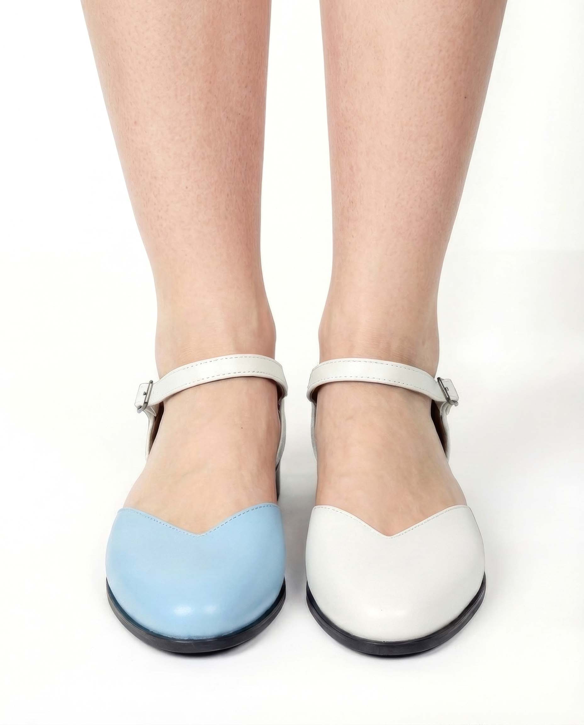 Alexa Pumps Jasnoniebieskie, ze skóry roślinnej, polska rodzinna marka - view 2