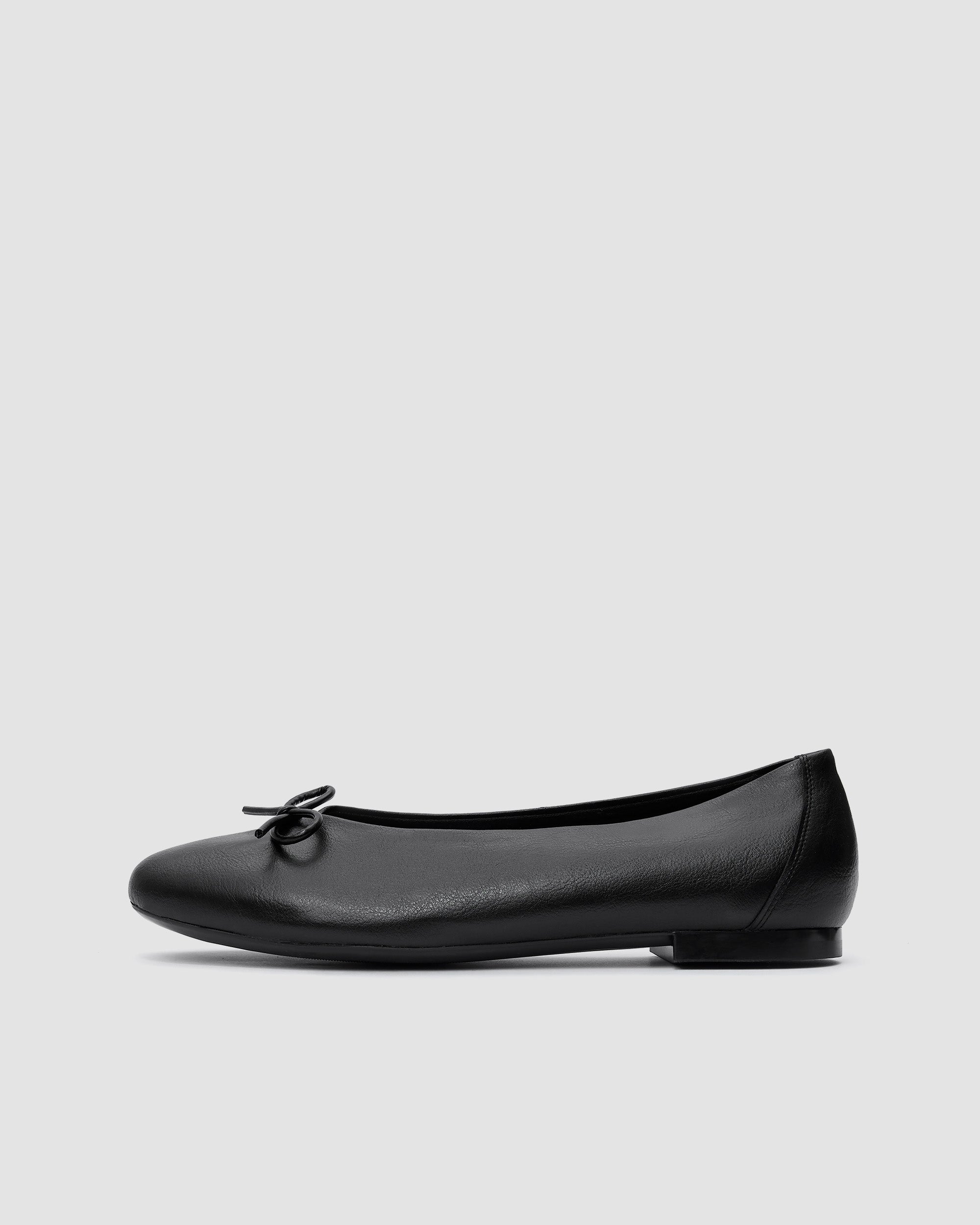 Mossy Pumps Black czarne baleriny z kokardką