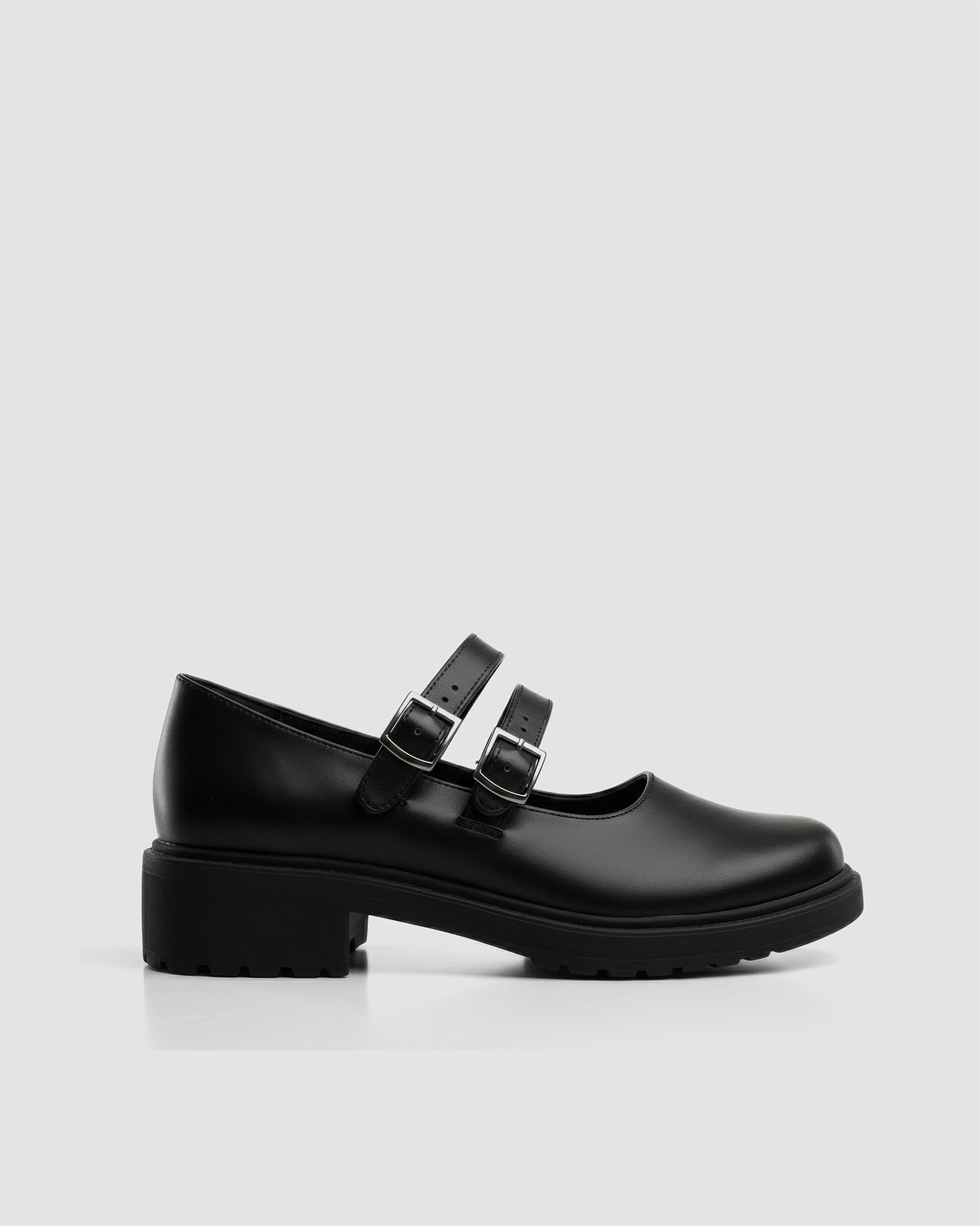 Twin Mary Jane Black baleriny z podwójnym paskiem