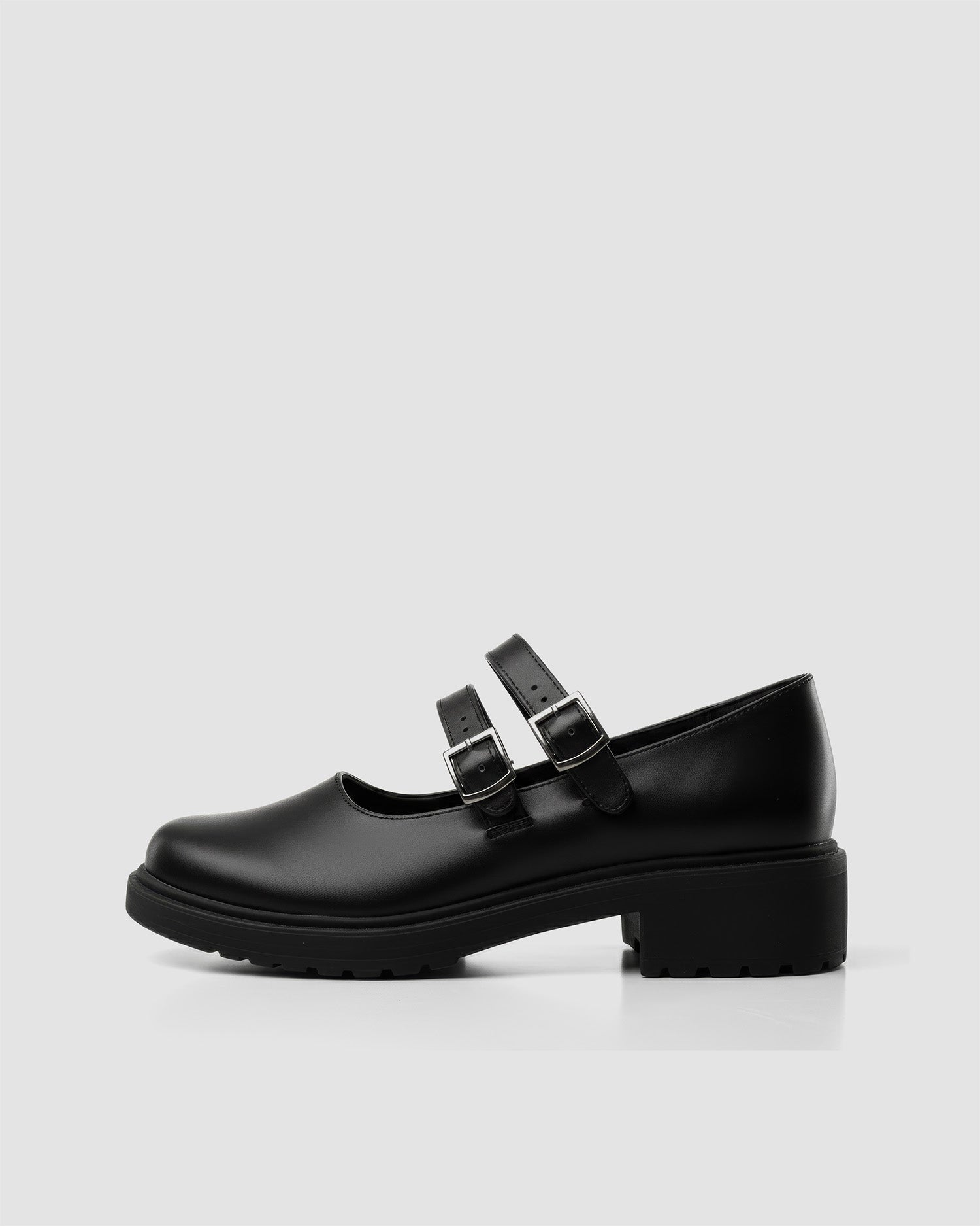 Twin Mary Jane Black baleriny z podwójnym paskiem