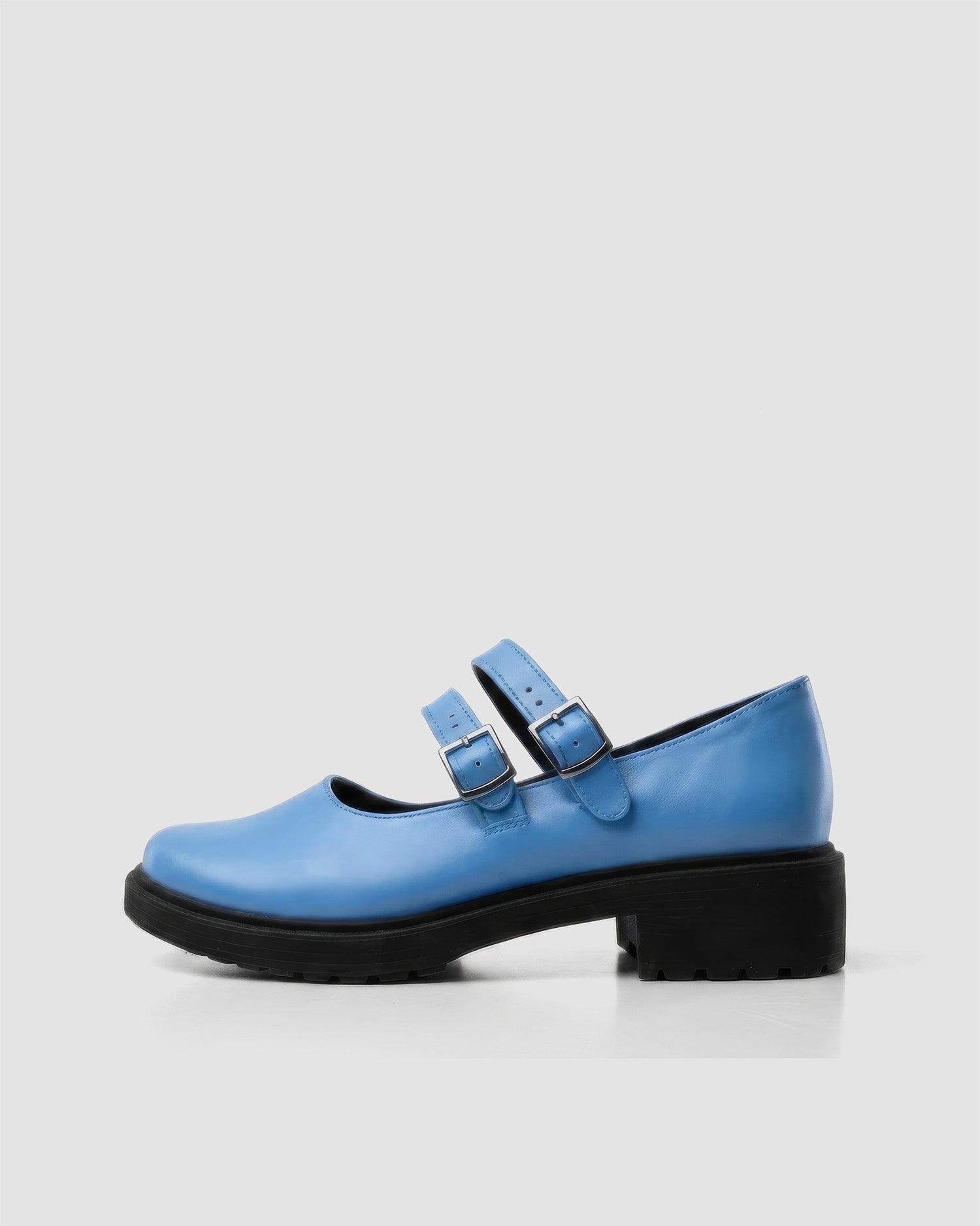 Twin Mary Jane Baby Blue baleriny, skóra z winogron, widok główny, buty wegańskie BOHEMA Kolbuszowa