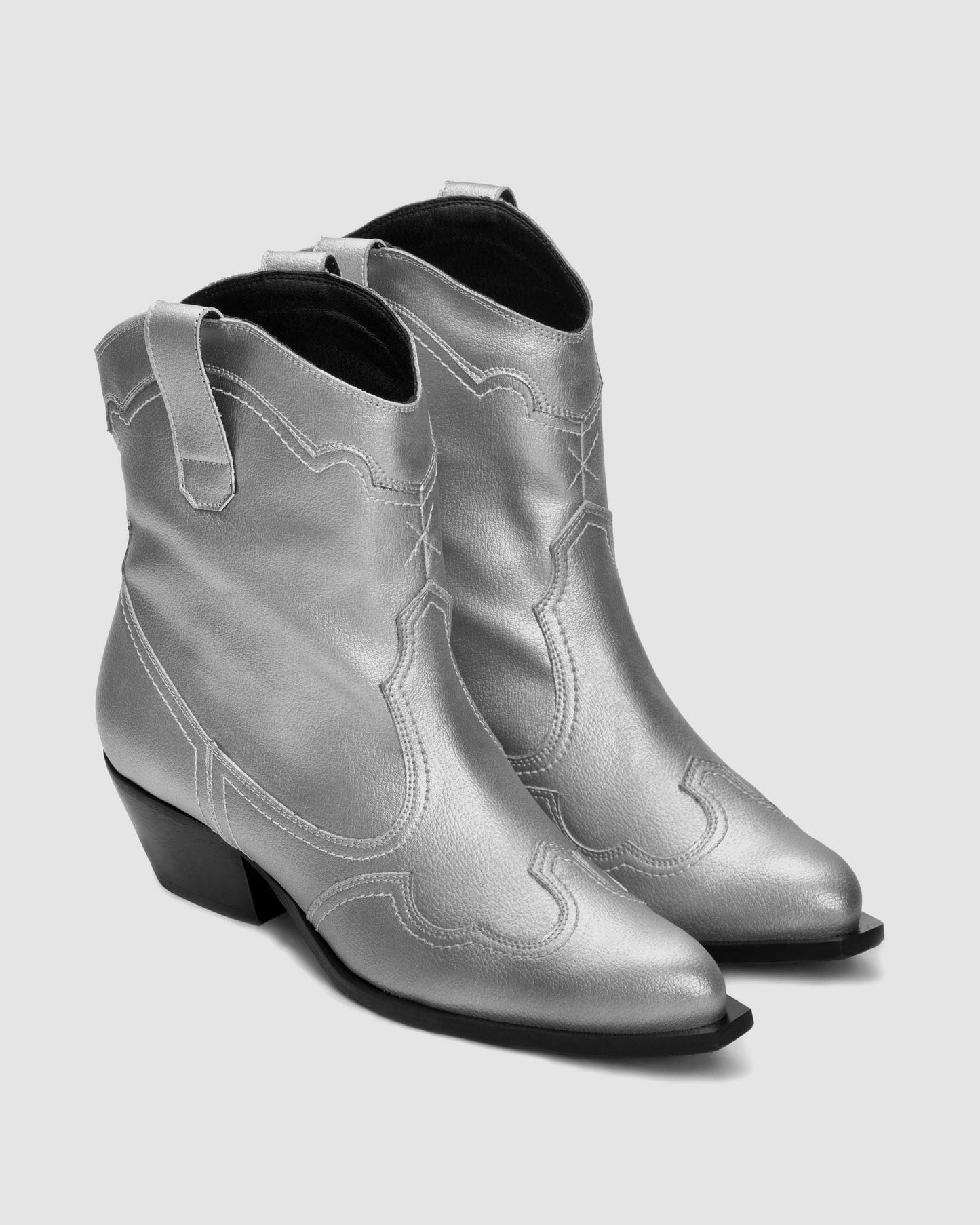 Metallic Stitchy Cowboy Boots kowbojki damskie