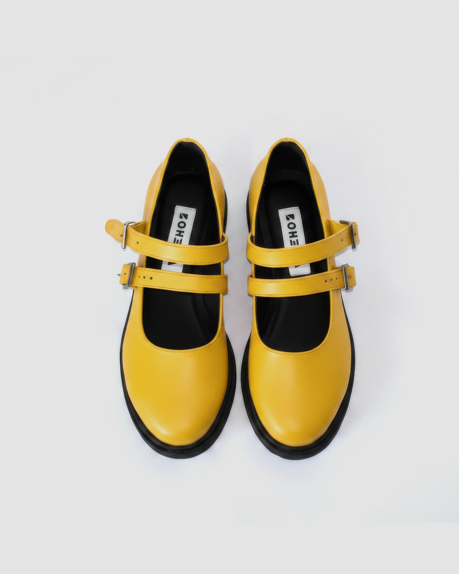 Twin Mary Jane Yellow baleriny, skóra z winogron, stylizacja, buty wegańskie BOHEMA Kolbuszowa