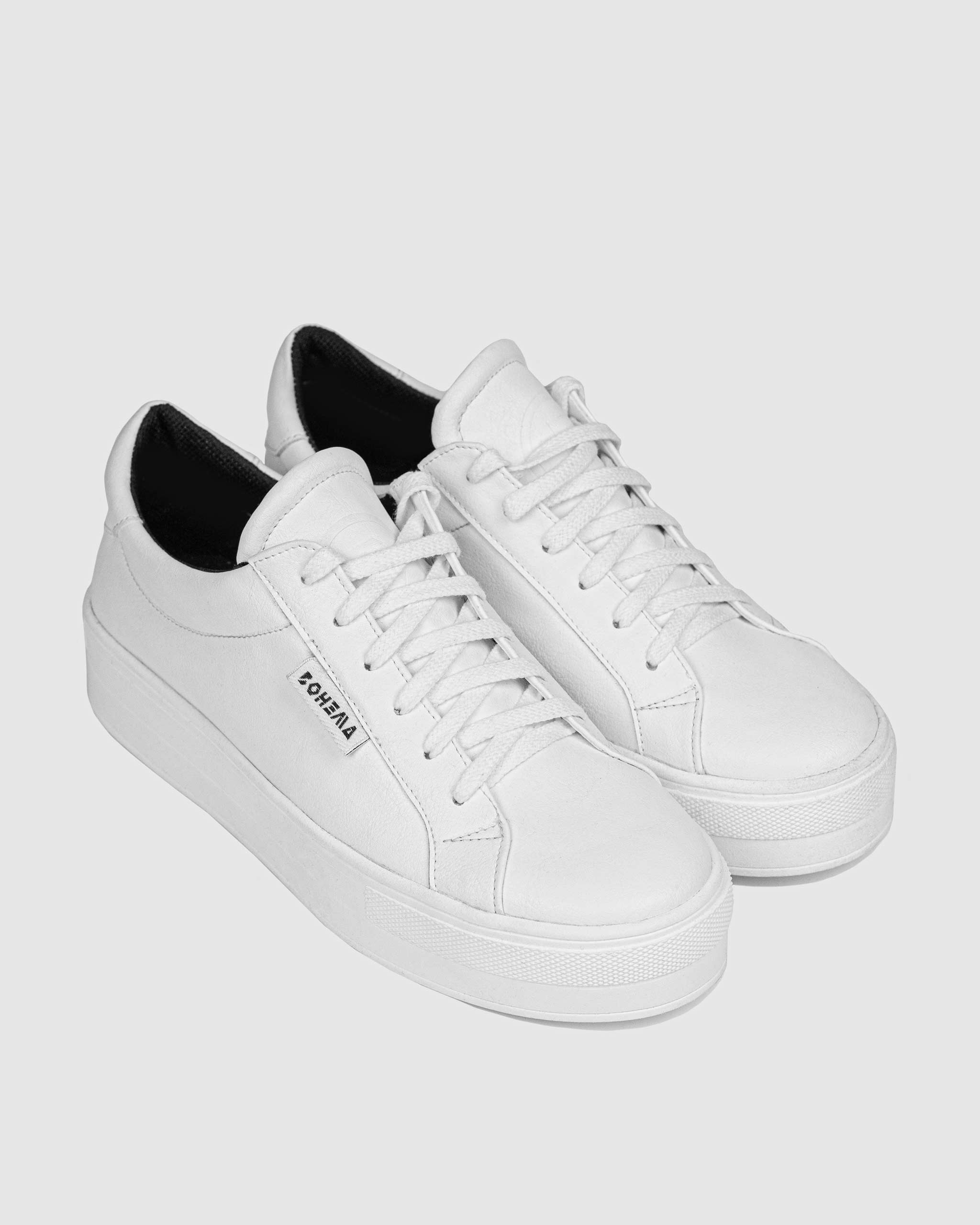 Bohema Sneakers Aware White sneakersy ze skóry z winogron