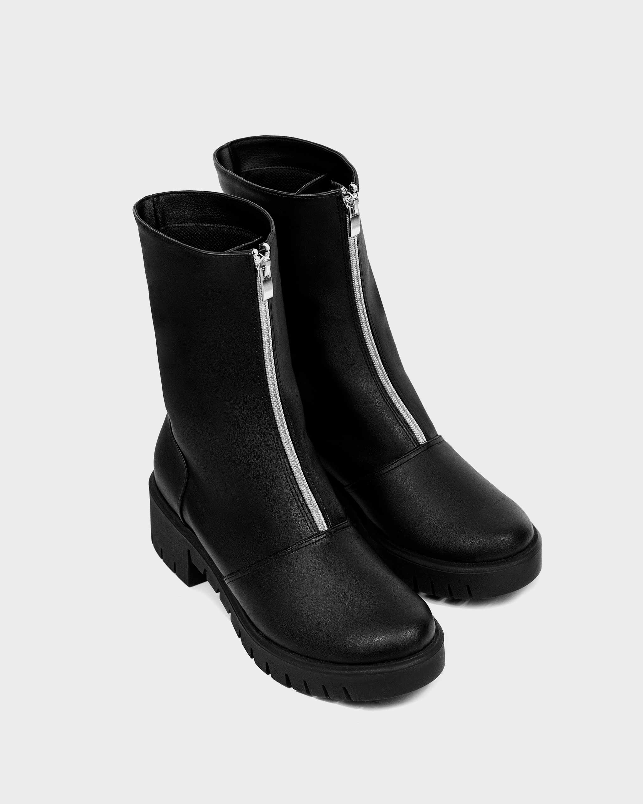 Cyber Boots Black botki z roślinnej skóry