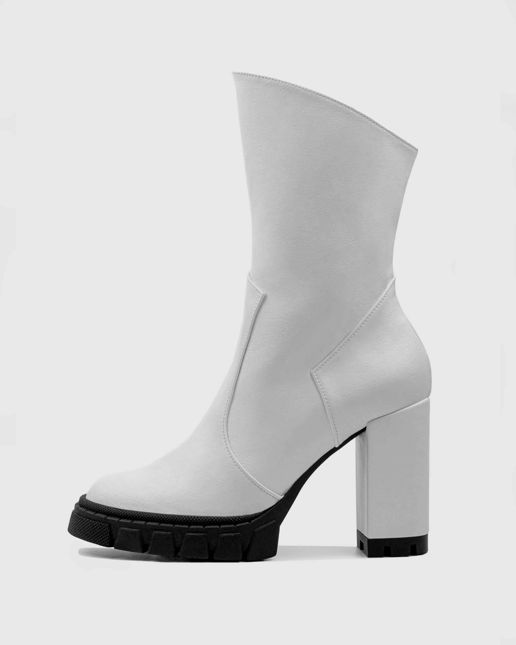 Ritual Boots White botki na obcasie